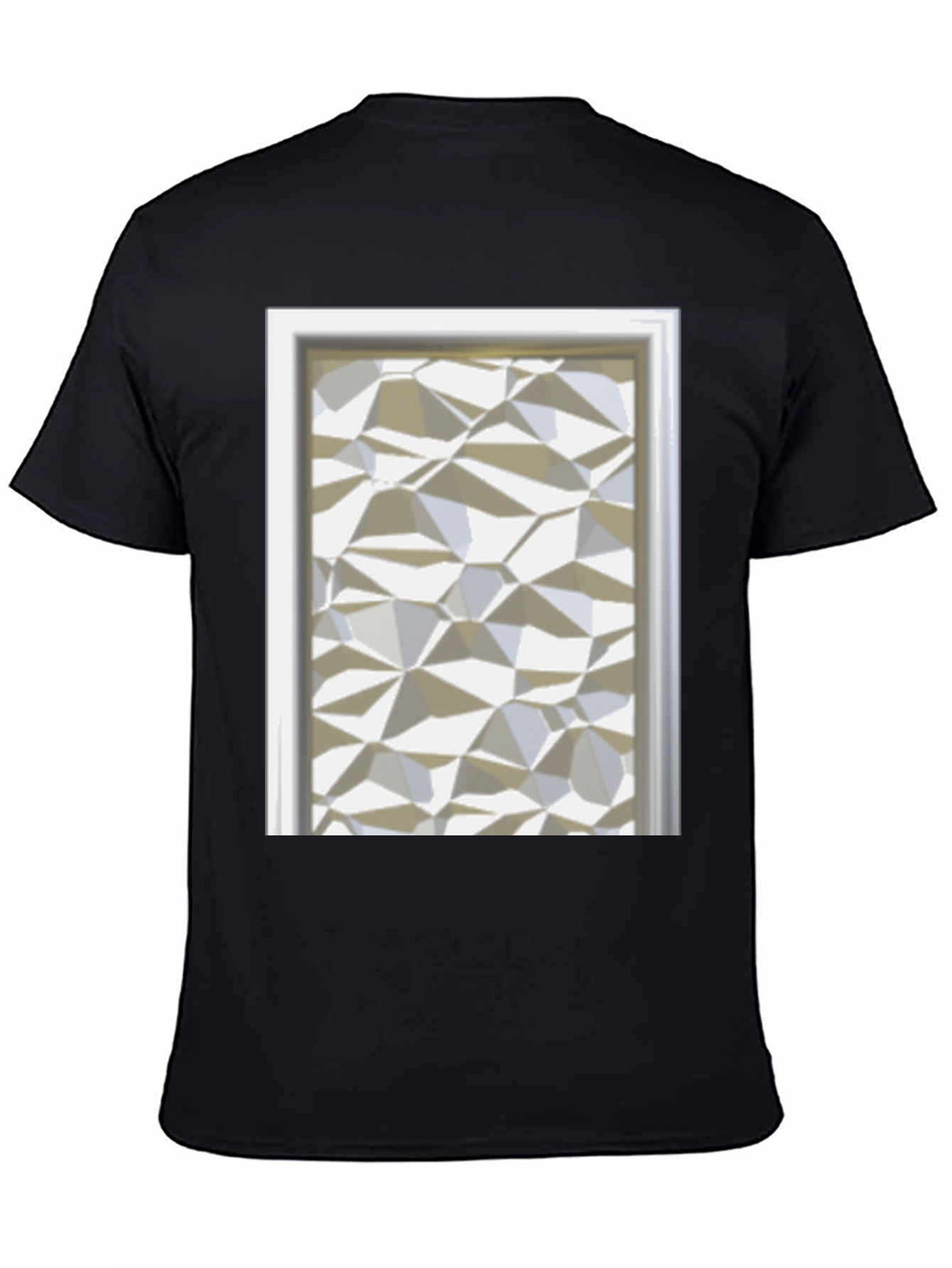 Geometric Faceted Pattern T-Shirt