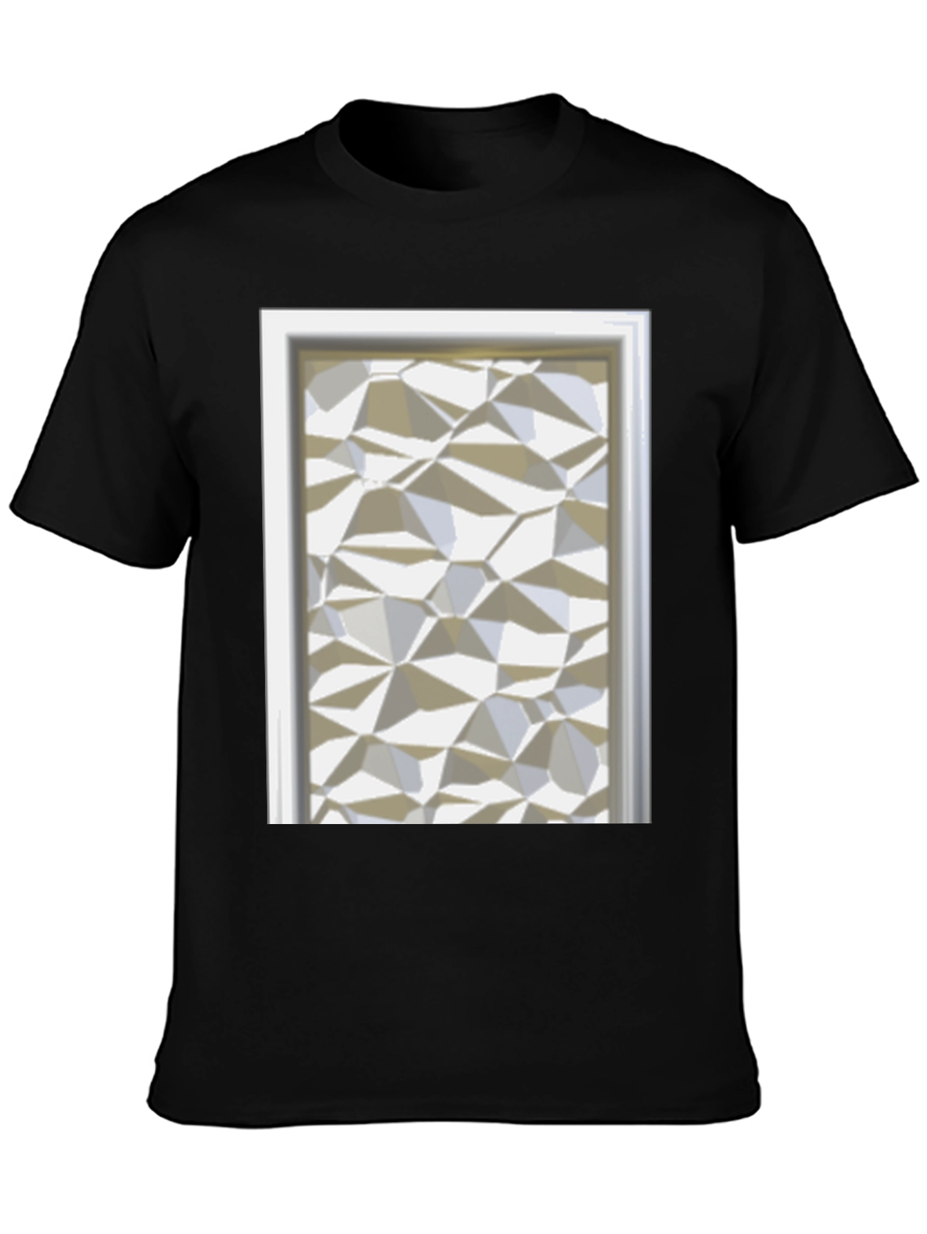 Geometric Faceted Pattern T-Shirt