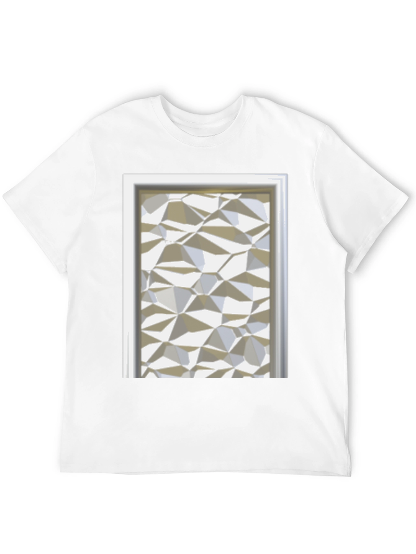 Geometric Faceted Pattern T-Shirt