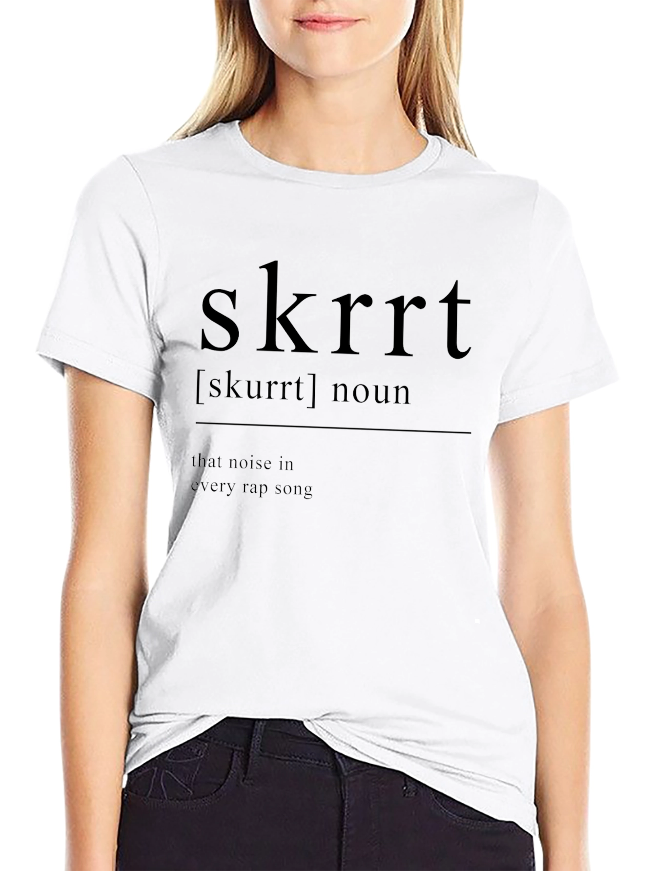 Skrrt Definition Black T-Shirt - Rap Music Humor