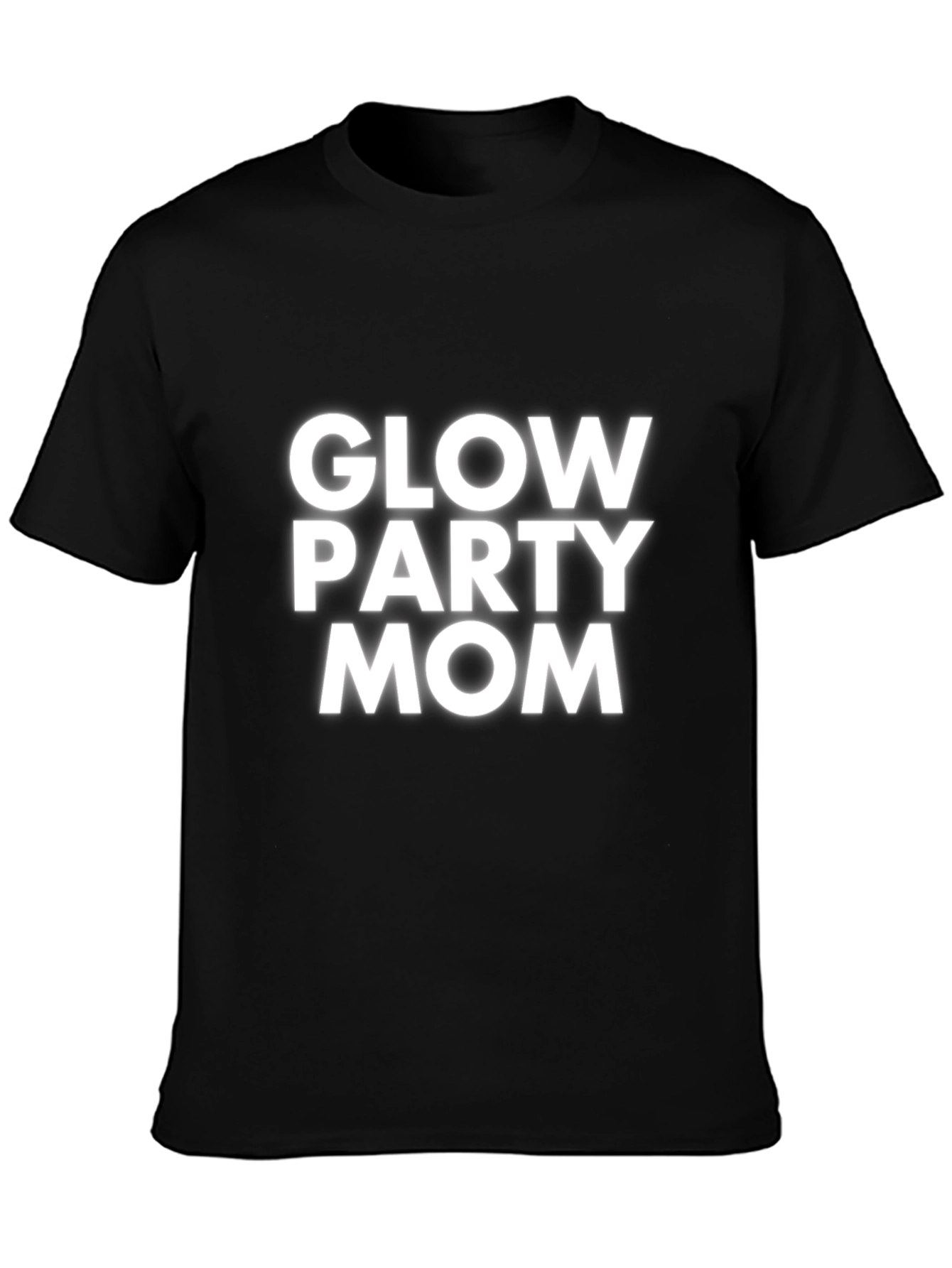 Glow Party Mom Black T-Shirt
