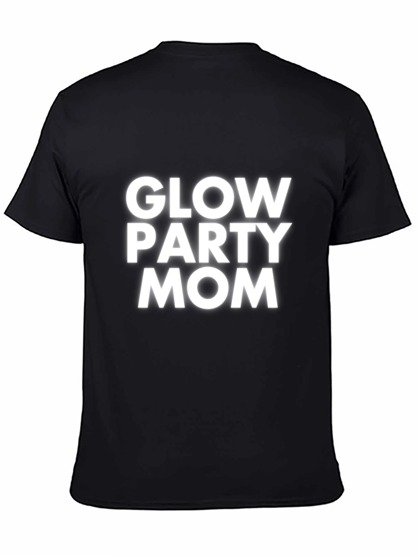 Glow Party Mom Black T-Shirt