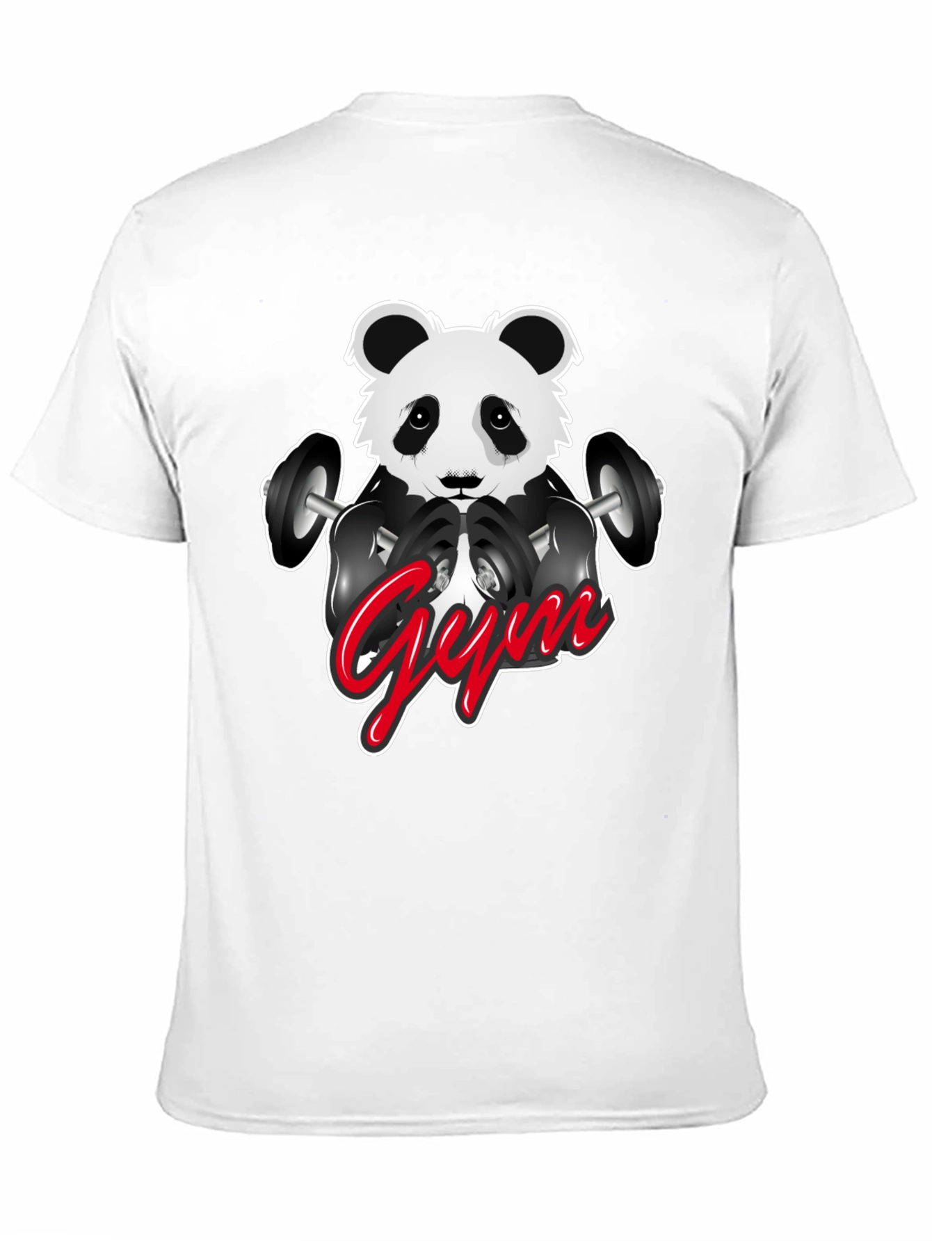 Gym Panda Graphic T-Shirt - Black