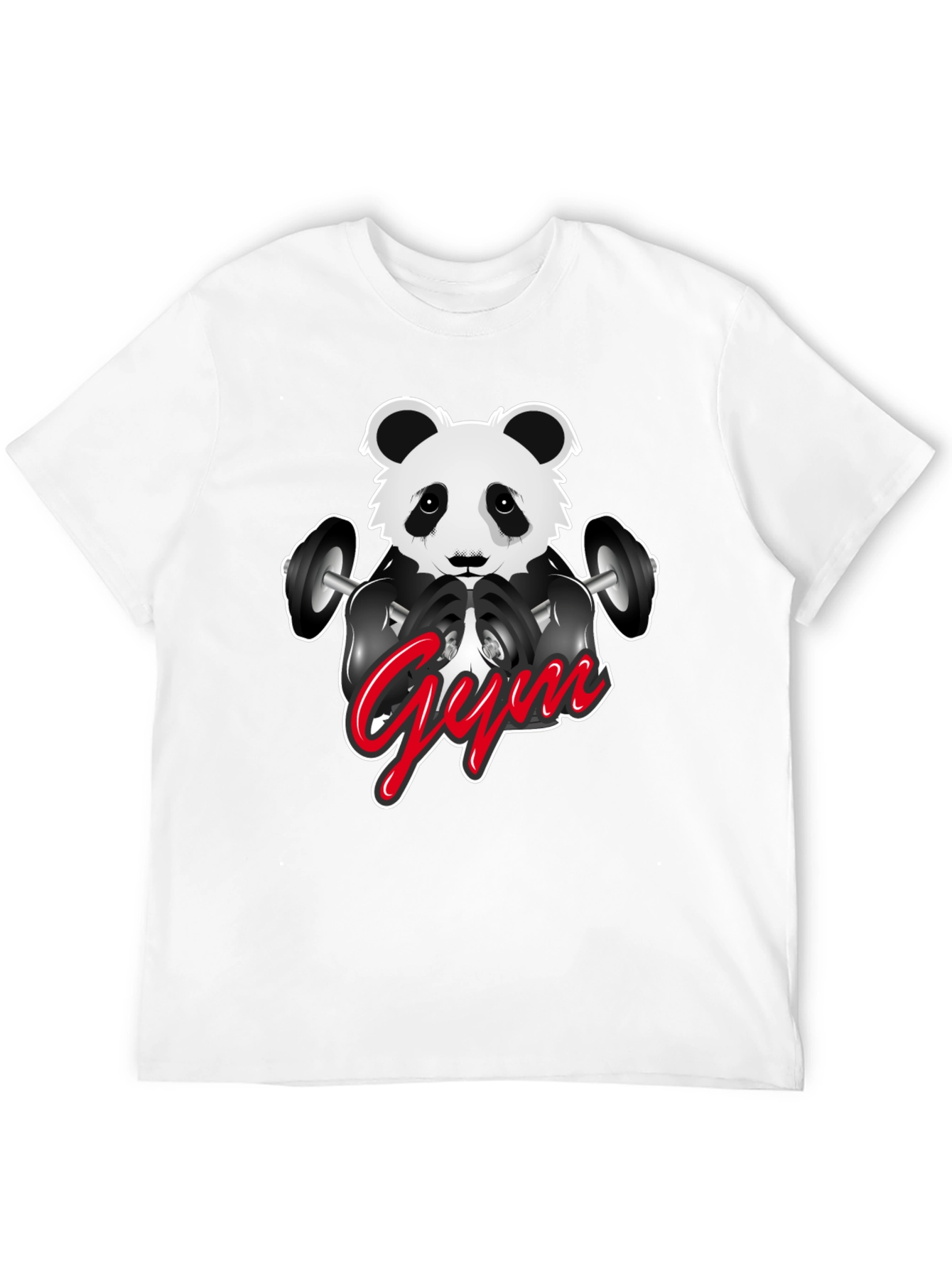 Gym Panda Graphic T-Shirt - Black