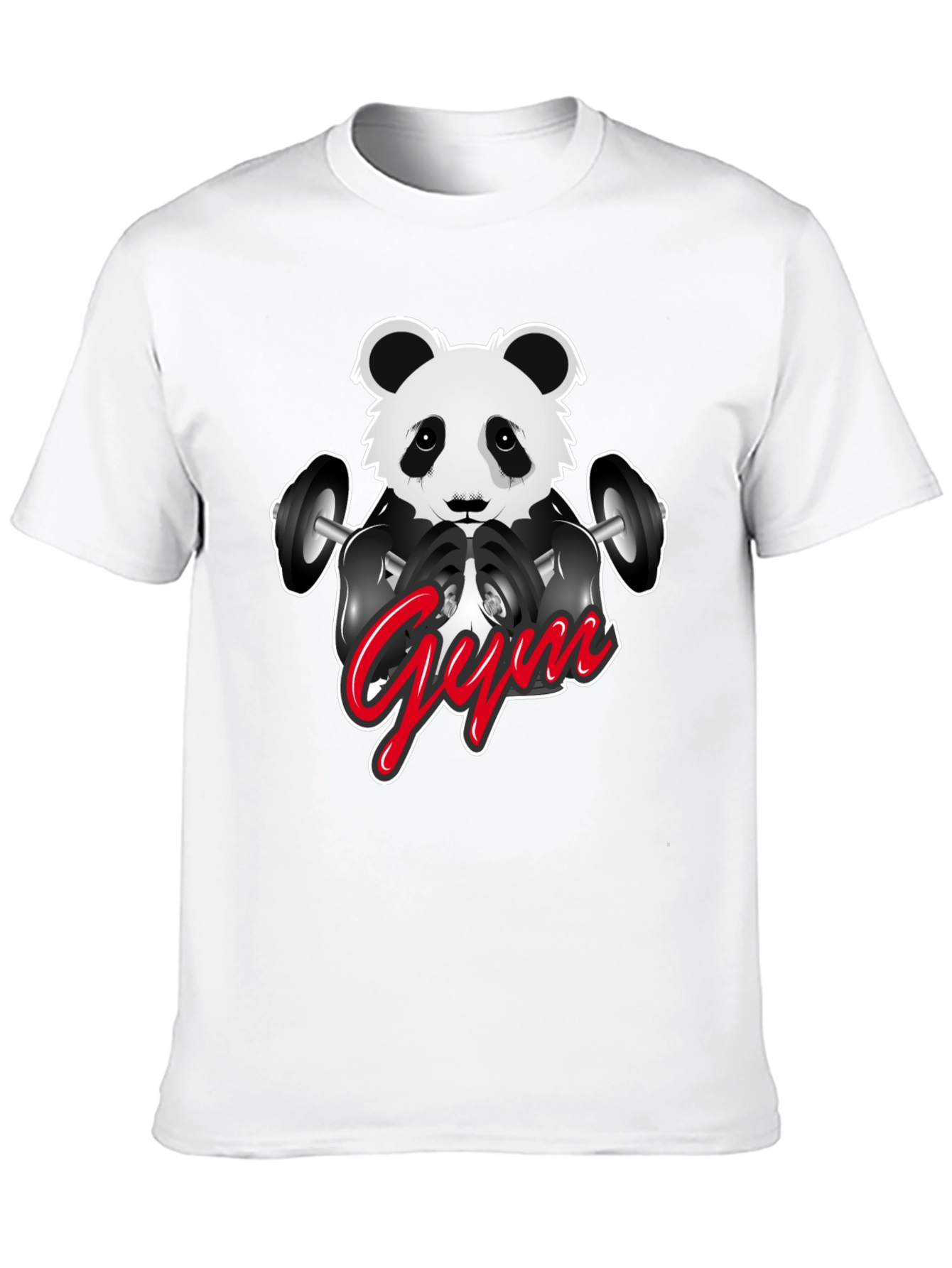 Gym Panda Graphic T-Shirt - Black