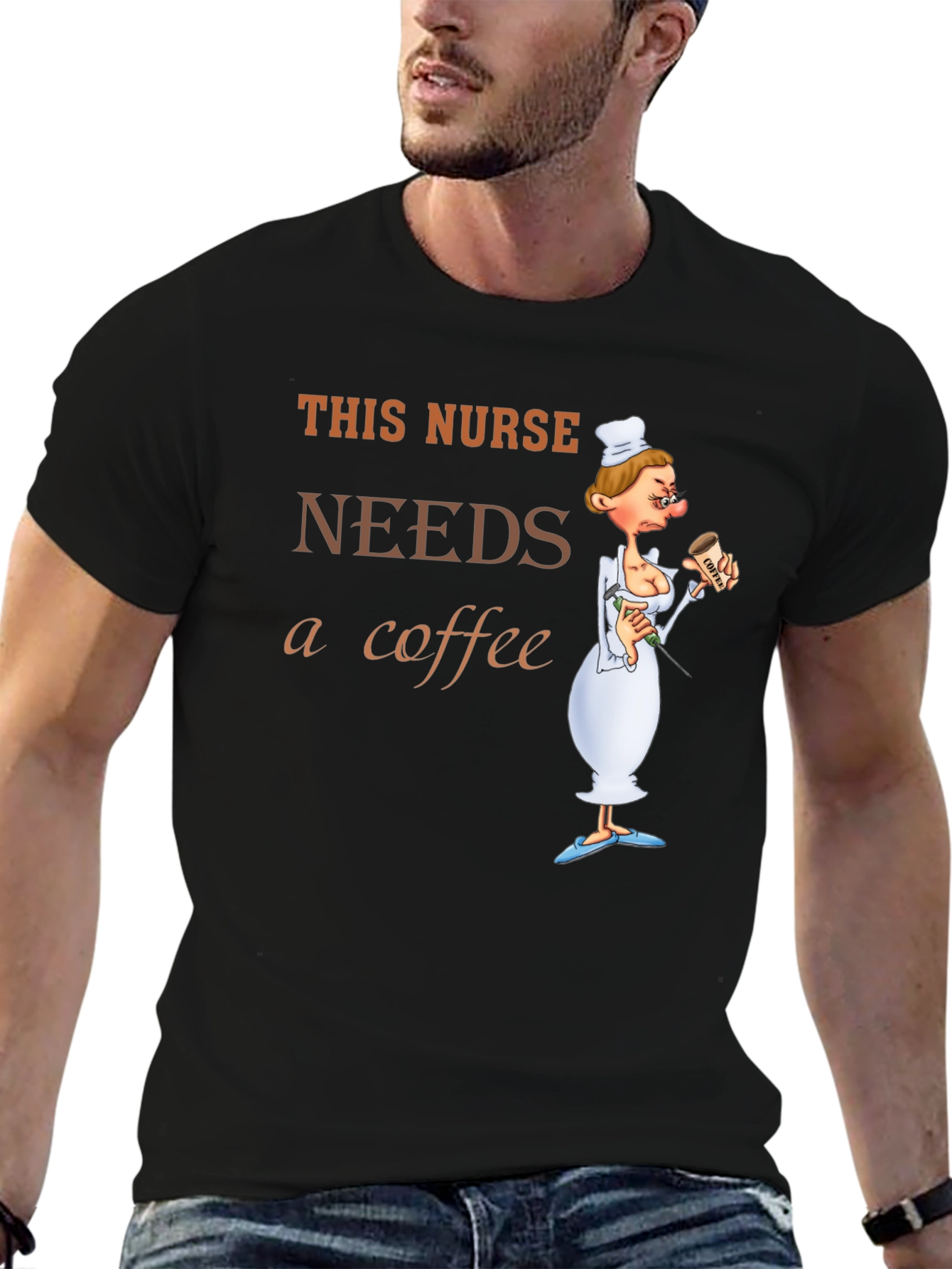 This Nurse Needs Coffee T-Shirt Funny Gift