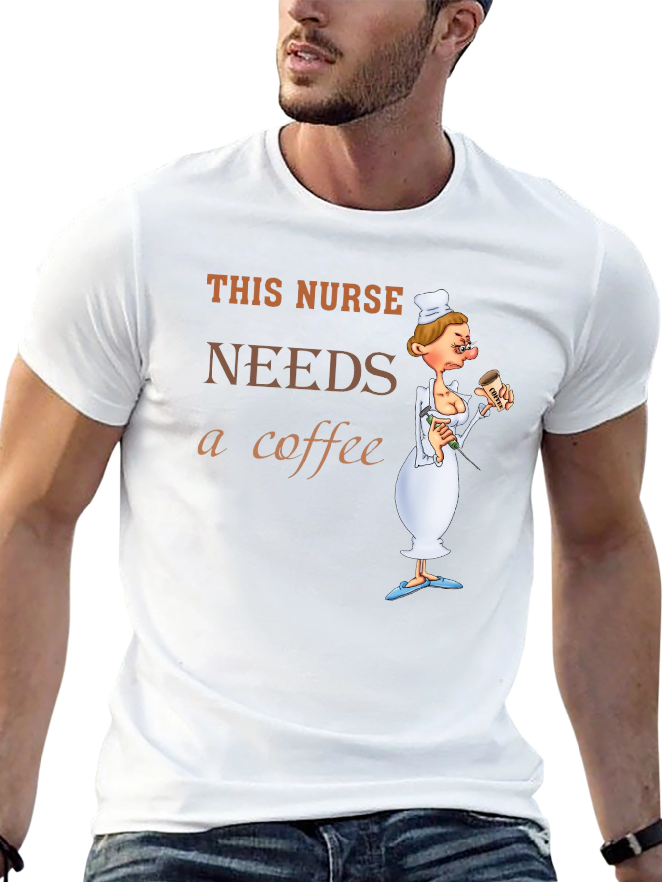 This Nurse Needs Coffee T-Shirt Funny Gift