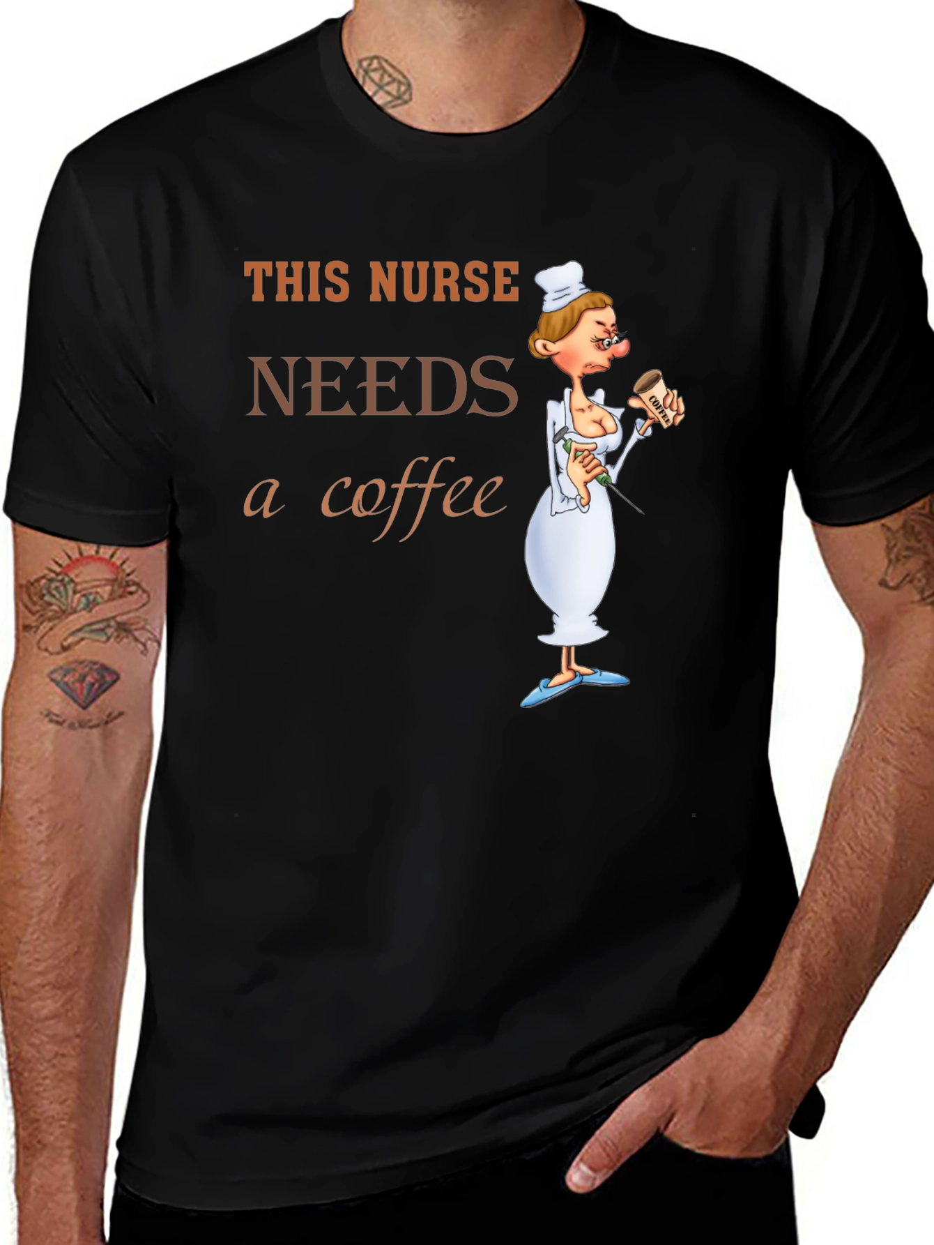 This Nurse Needs Coffee T-Shirt Funny Gift