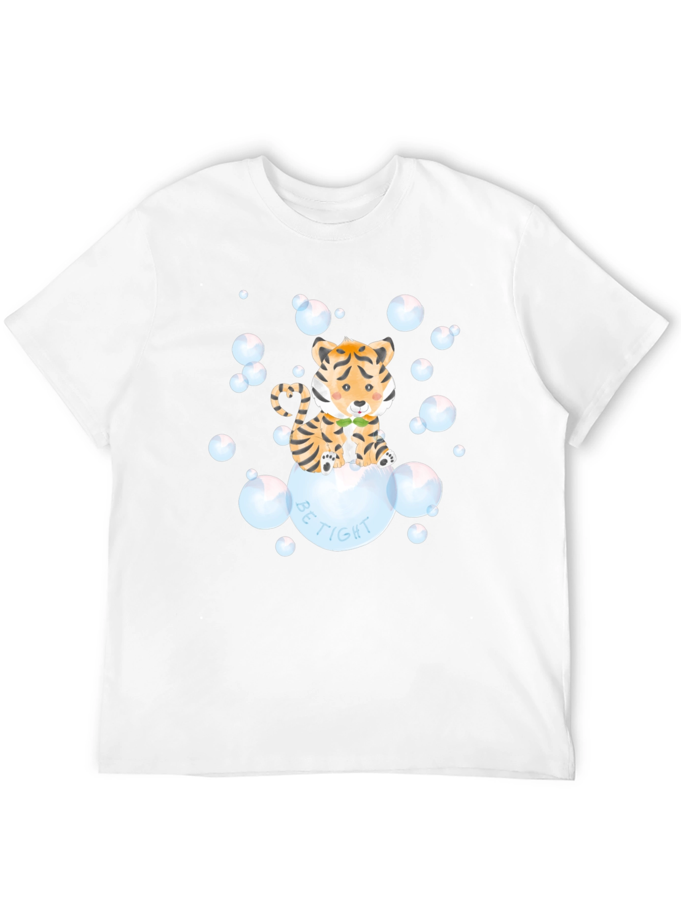Cute Tiger Bubbles Graphic T-Shirt