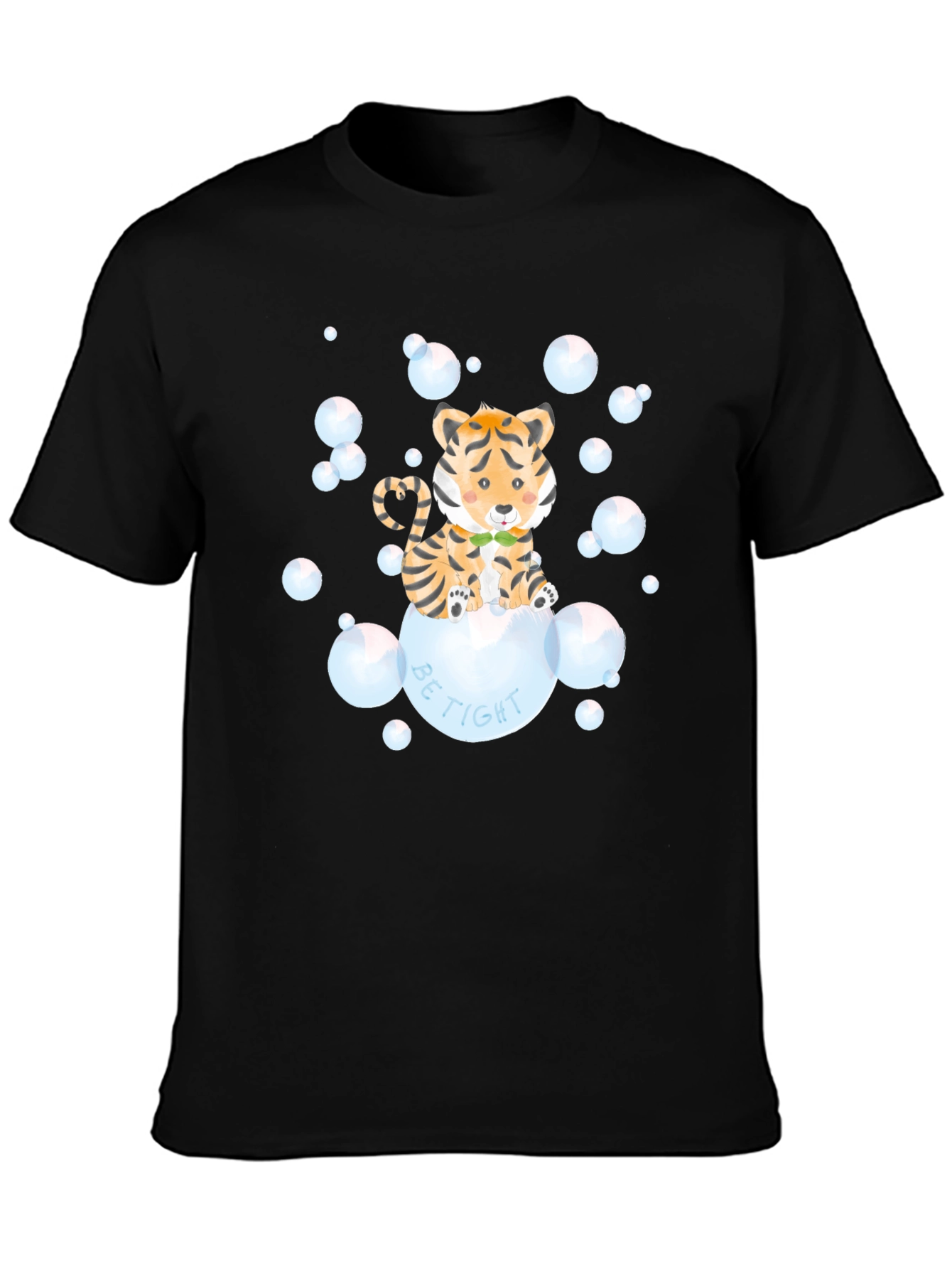 Cute Tiger Bubbles Graphic T-Shirt