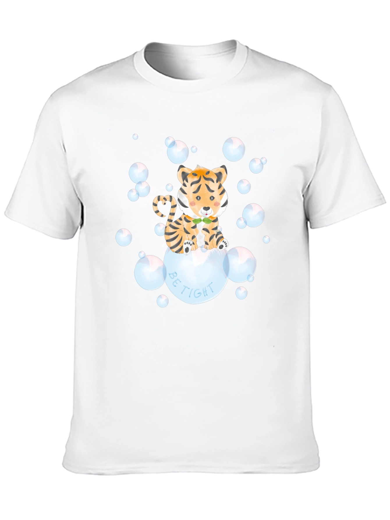 Cute Tiger Bubbles Graphic T-Shirt