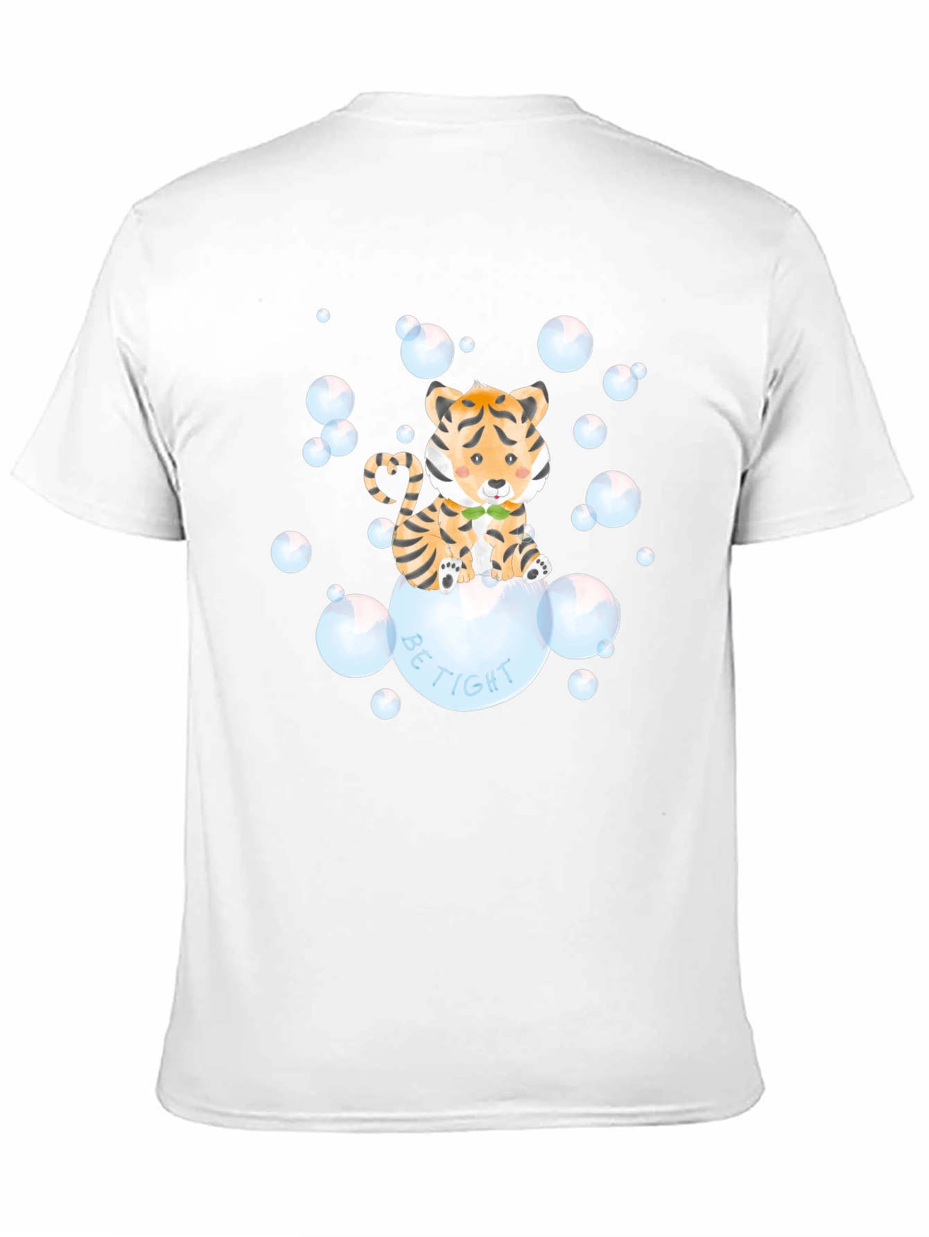 Cute Tiger Bubbles Graphic T-Shirt