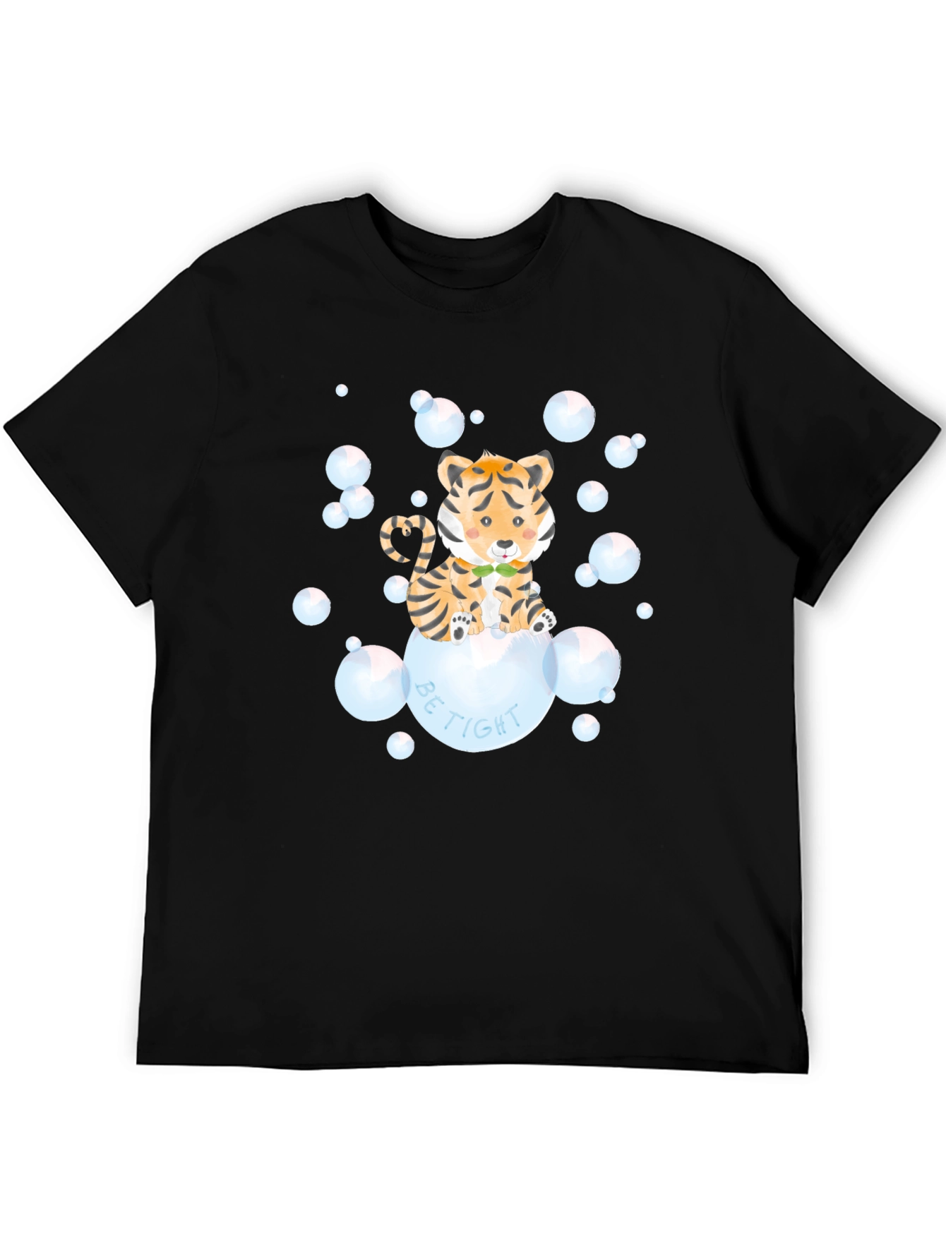 Cute Tiger Bubbles Graphic T-Shirt