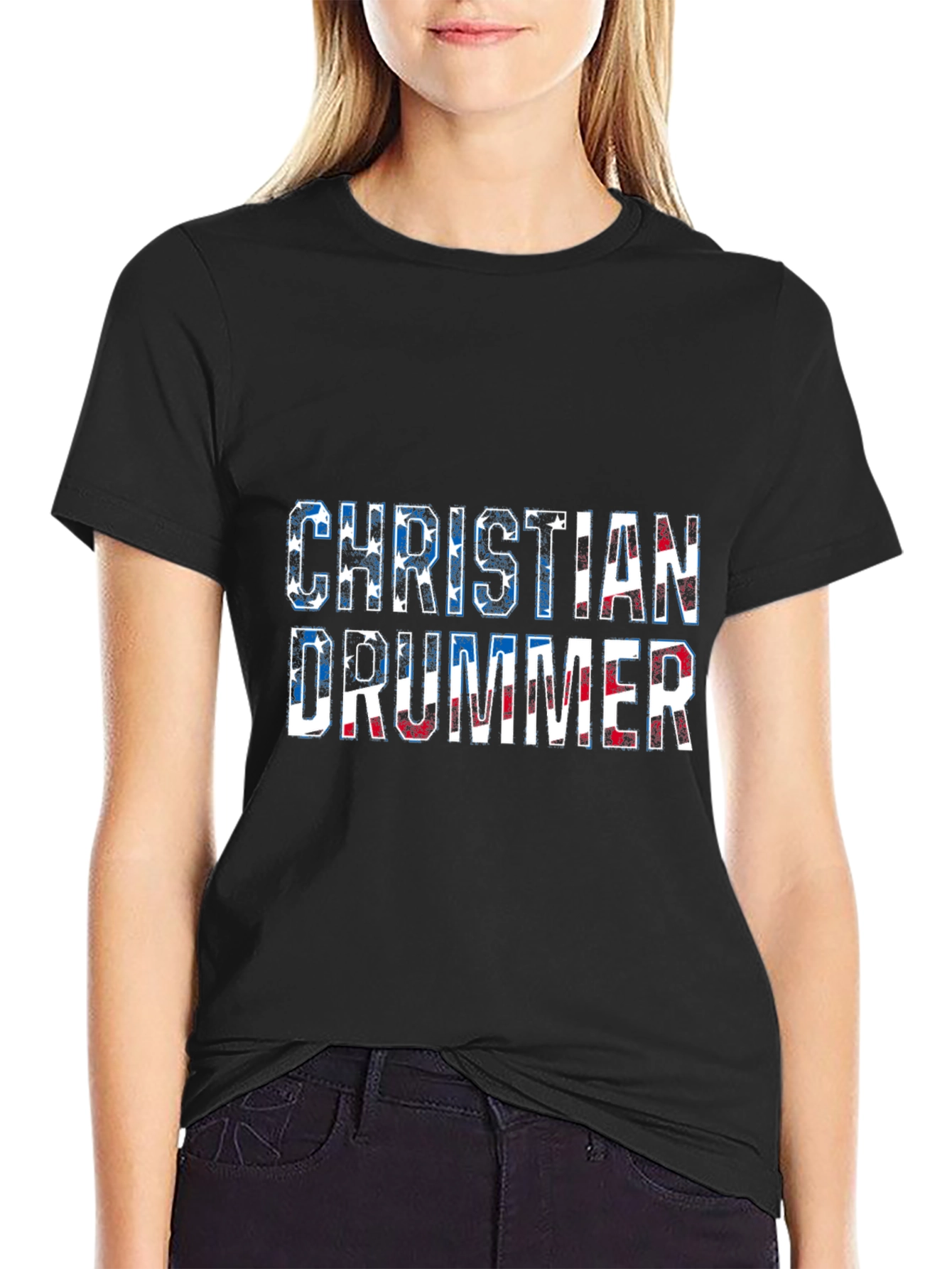 Christian Drummer Graphic T-Shirt