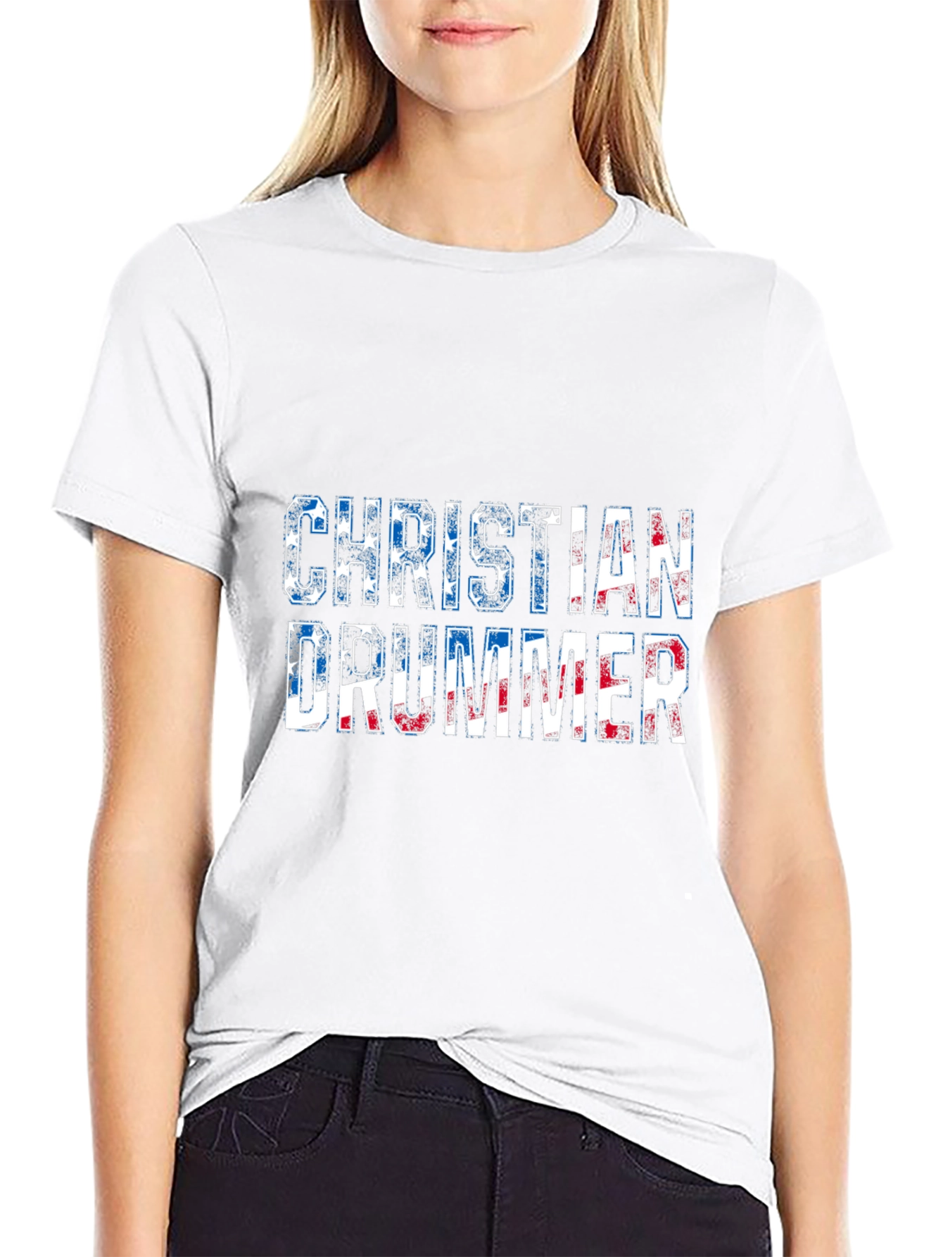 Christian Drummer Graphic T-Shirt
