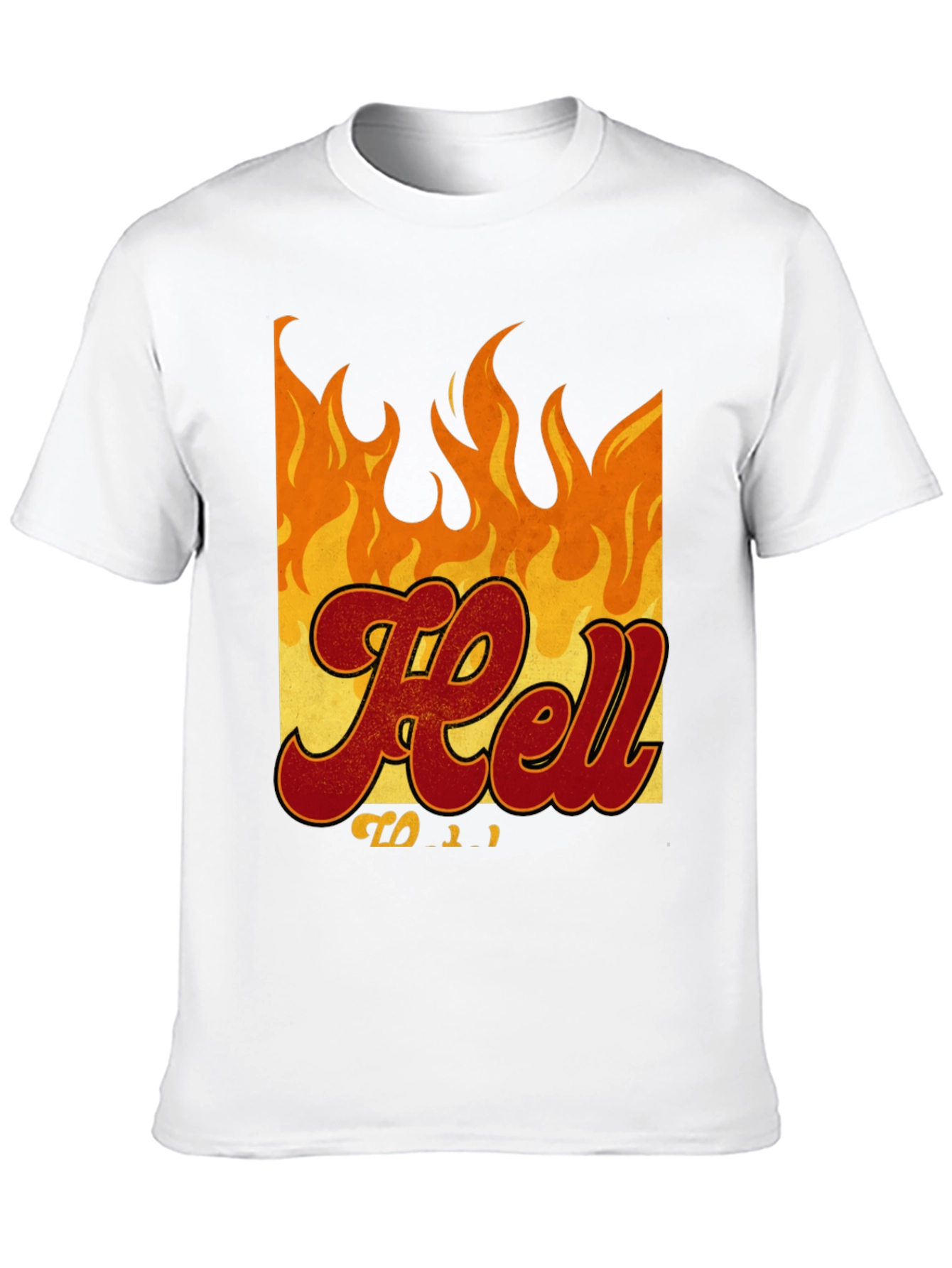 Hell to Pay Graphic Tee - Retro Flame Design