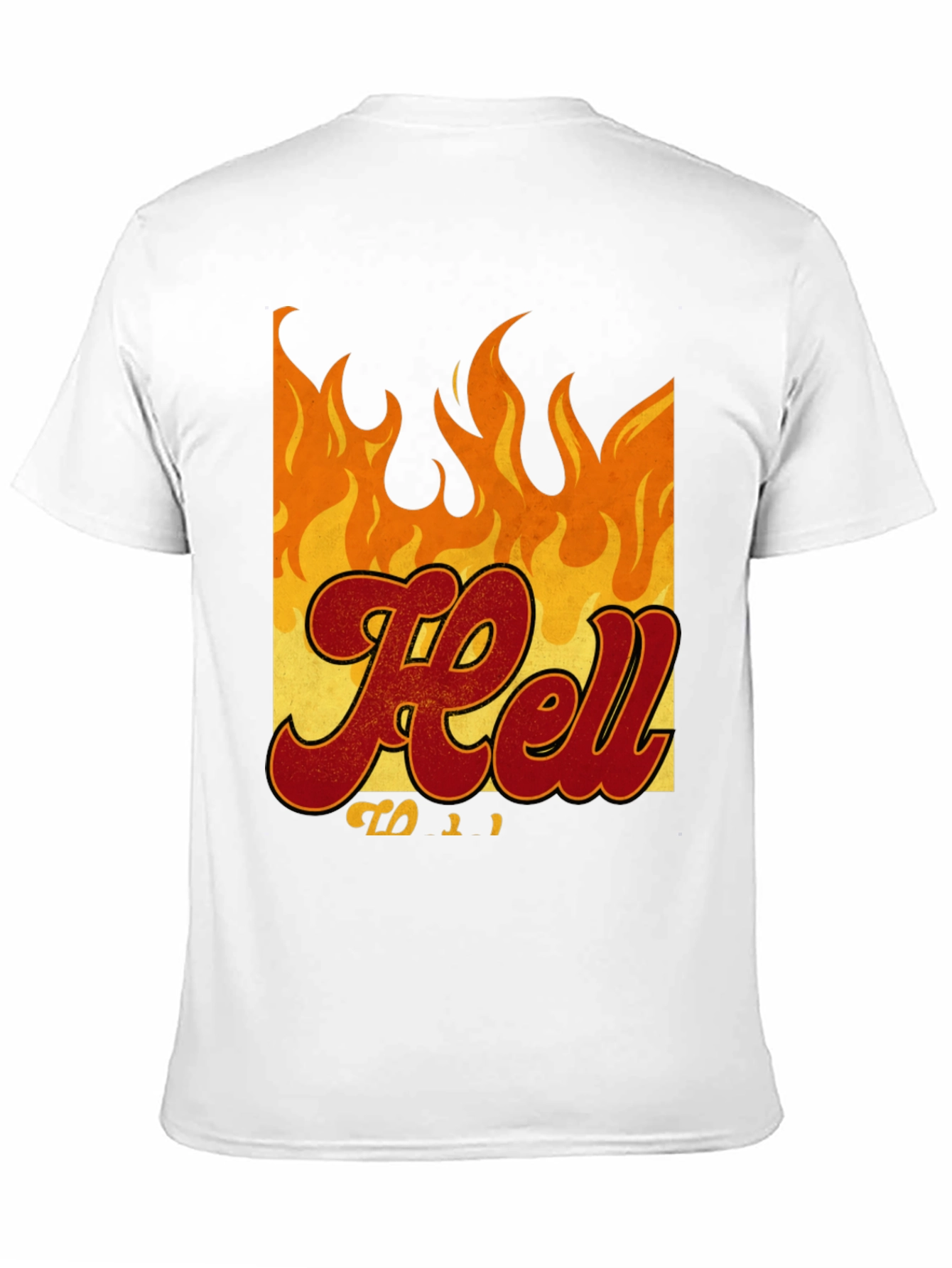 Hell to Pay Graphic Tee - Retro Flame Design
