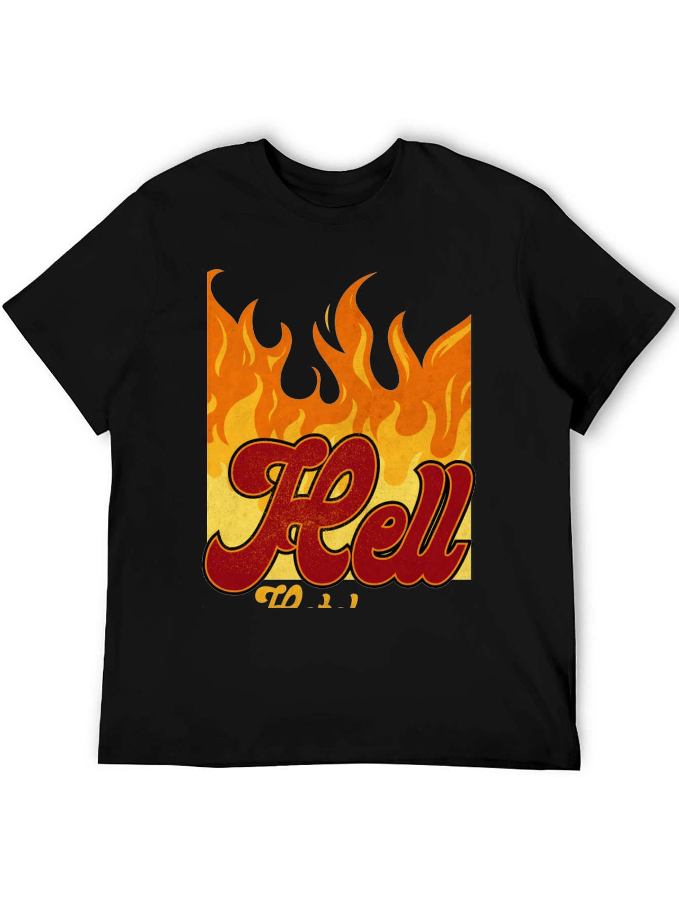 Hell to Pay Graphic Tee - Retro Flame Design