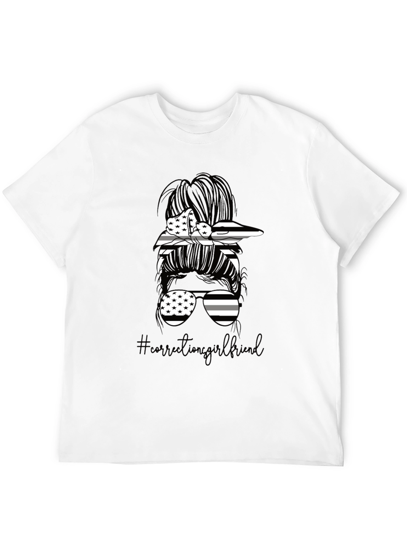 Correction Girlfriend Messy Bun T-Shirt