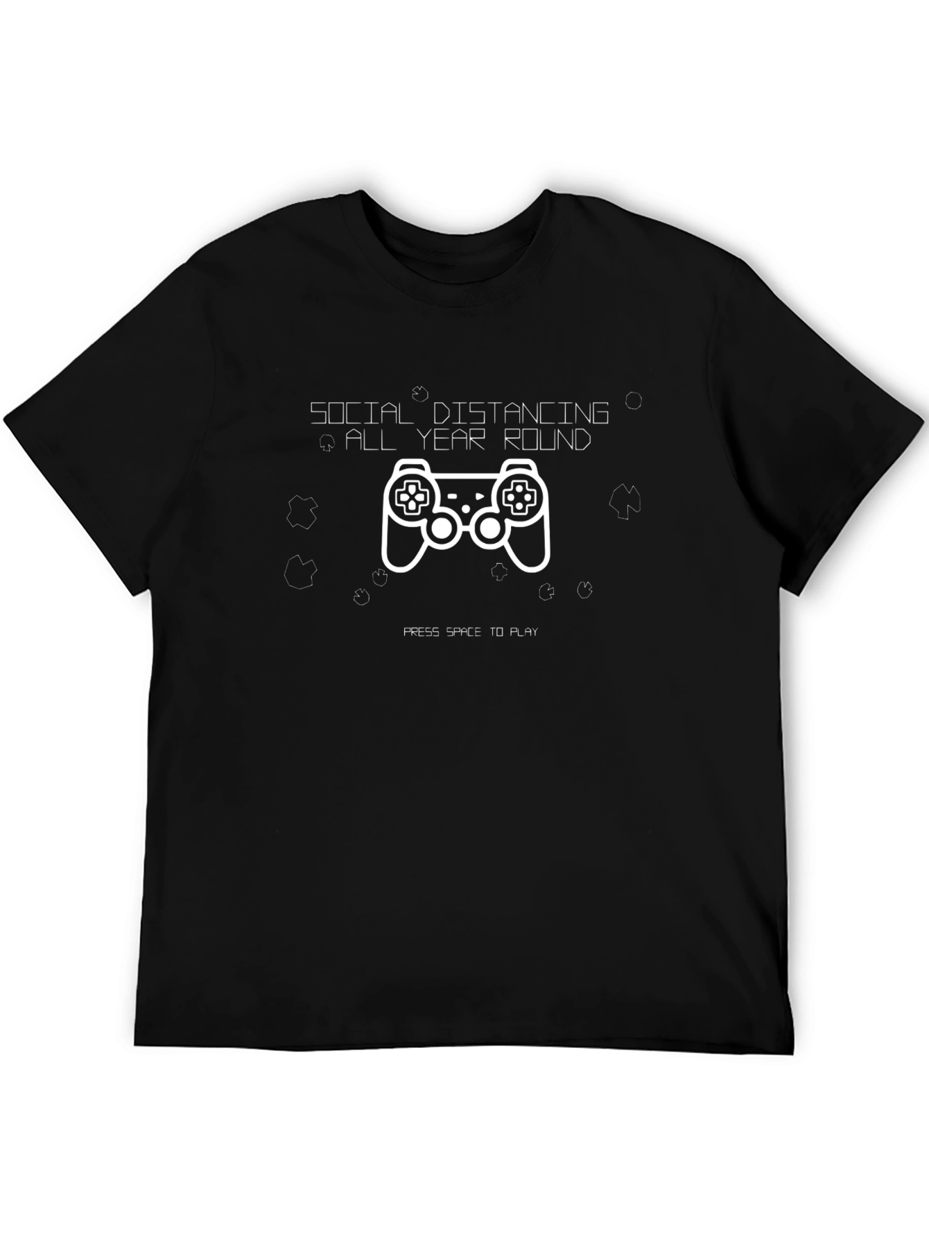 Social Distancing Gamer T-Shirt - Black