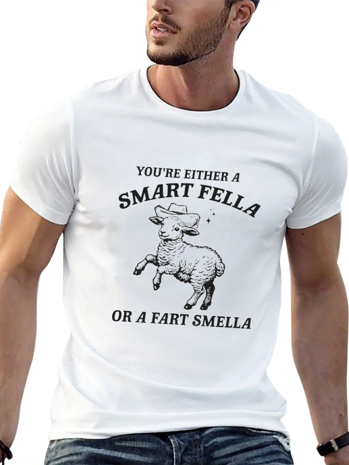 Smart Fella T-Shirt - Black Graphic Tee