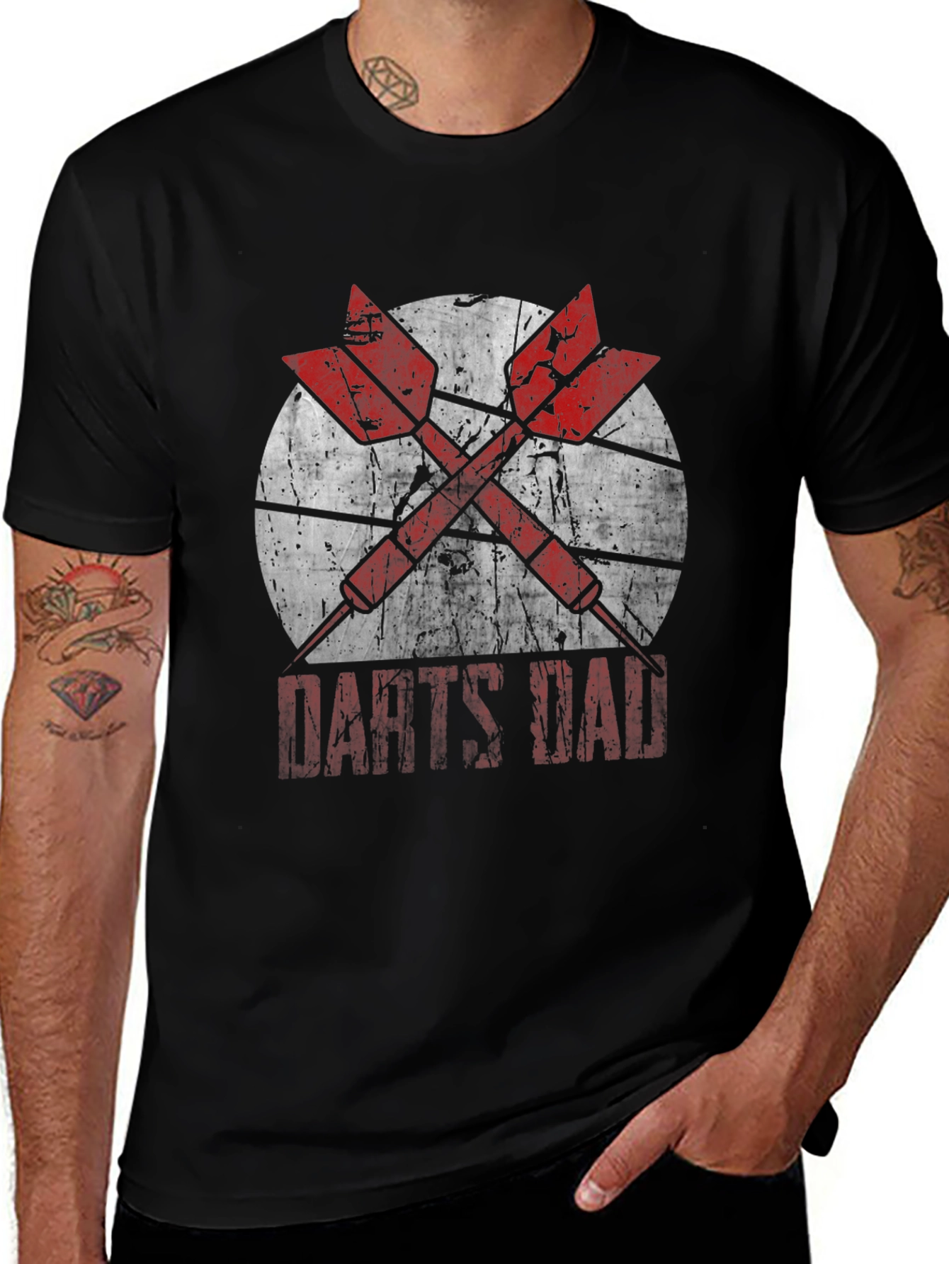 Darts Dad T-Shirt - Cool Graphic Tee
