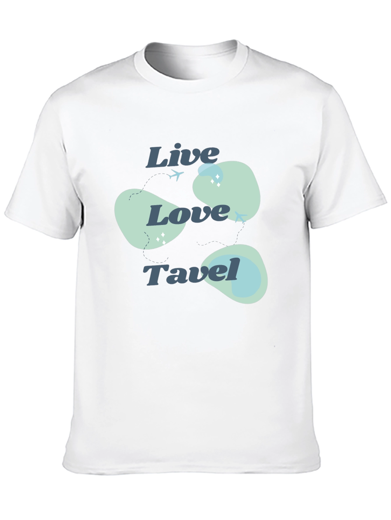 Live Love Travel Black Cotton Tee