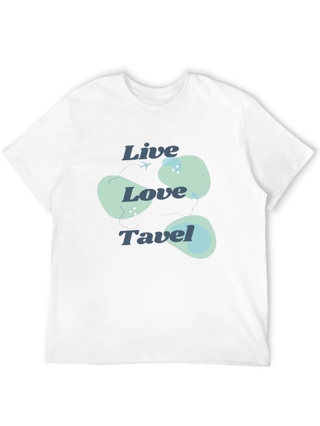 Live Love Travel Black Cotton Tee