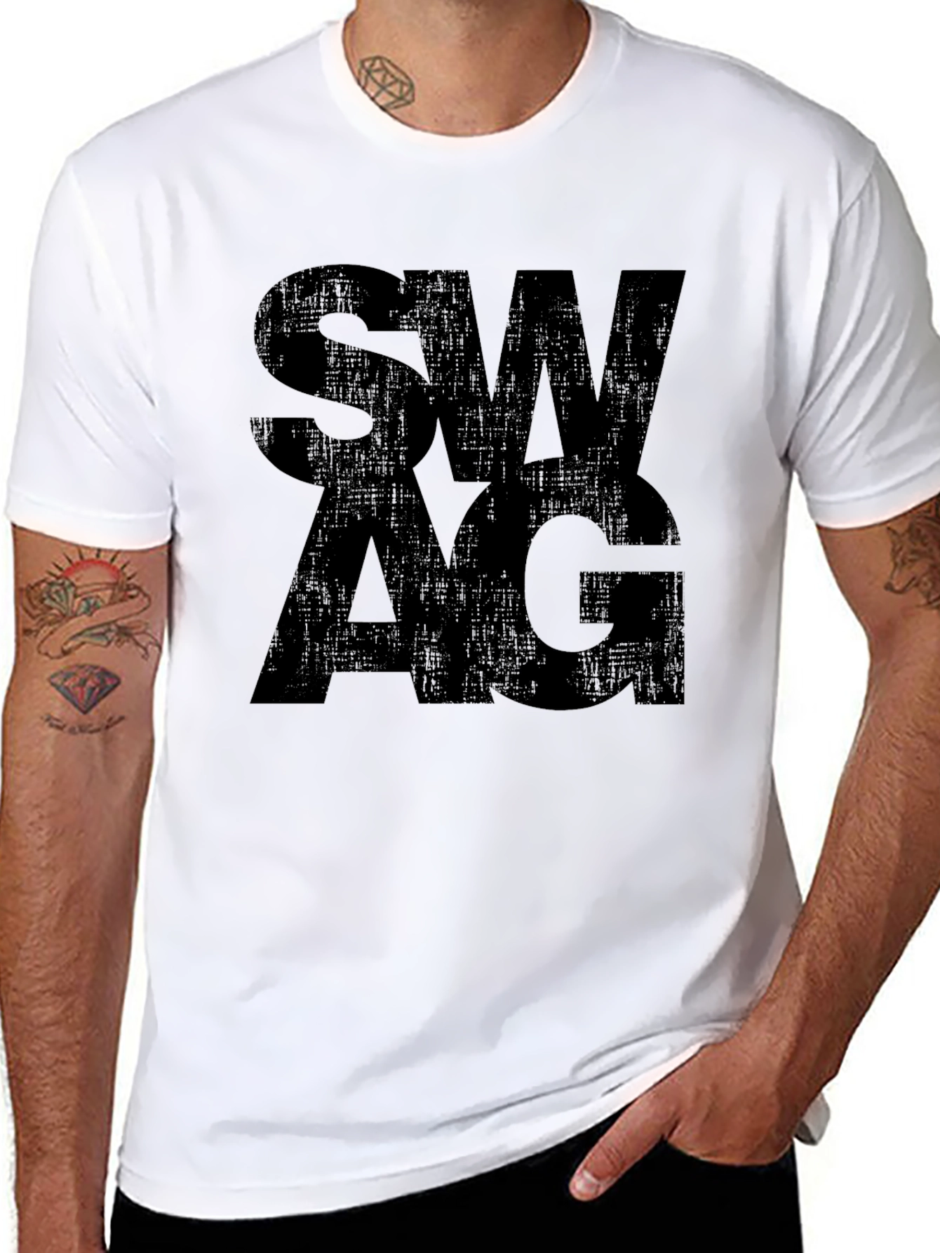 Black Swag Graphic Tee | Mens Casual T-Shirt