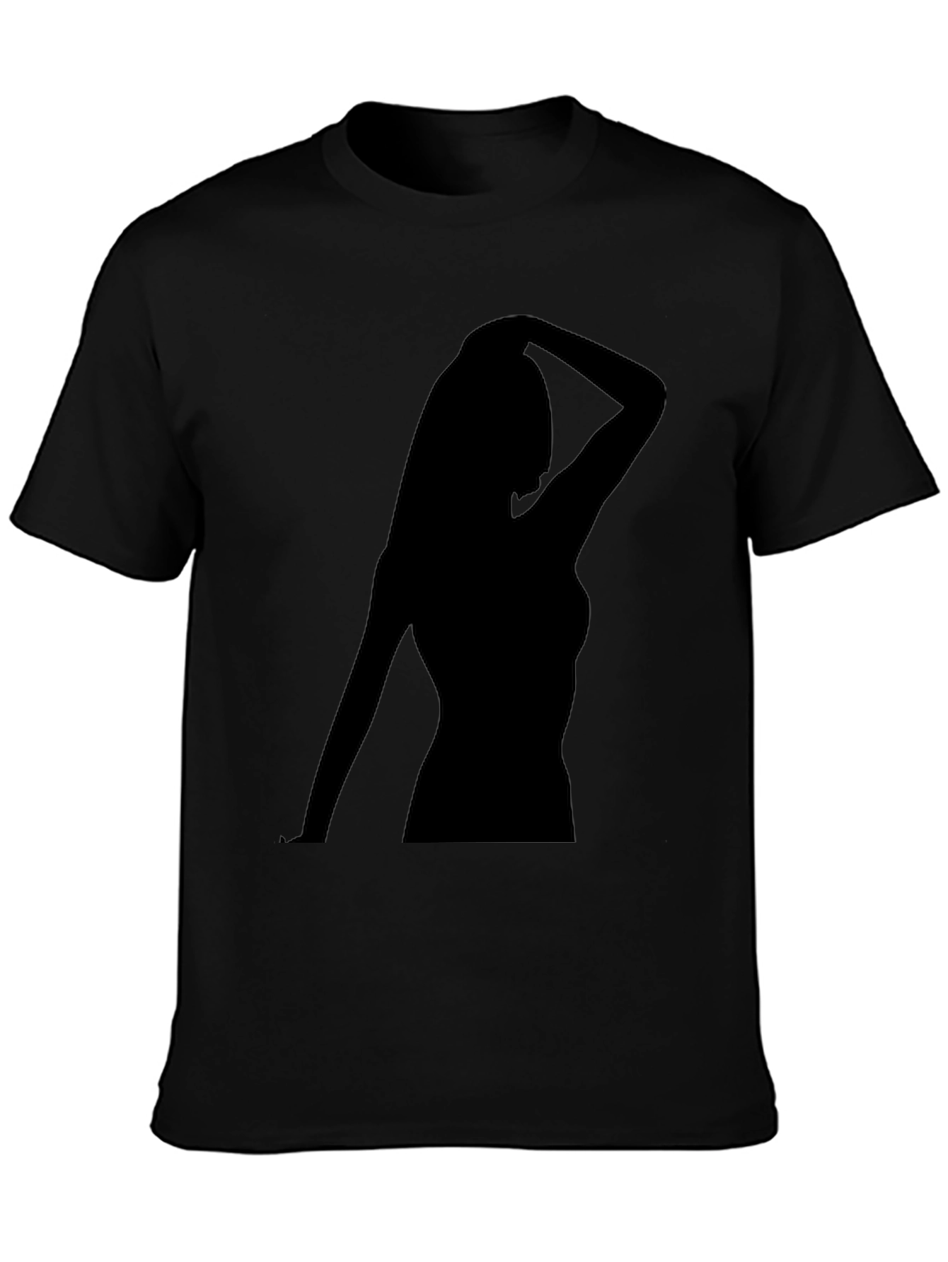 Silhouette Woman Black T-Shirt