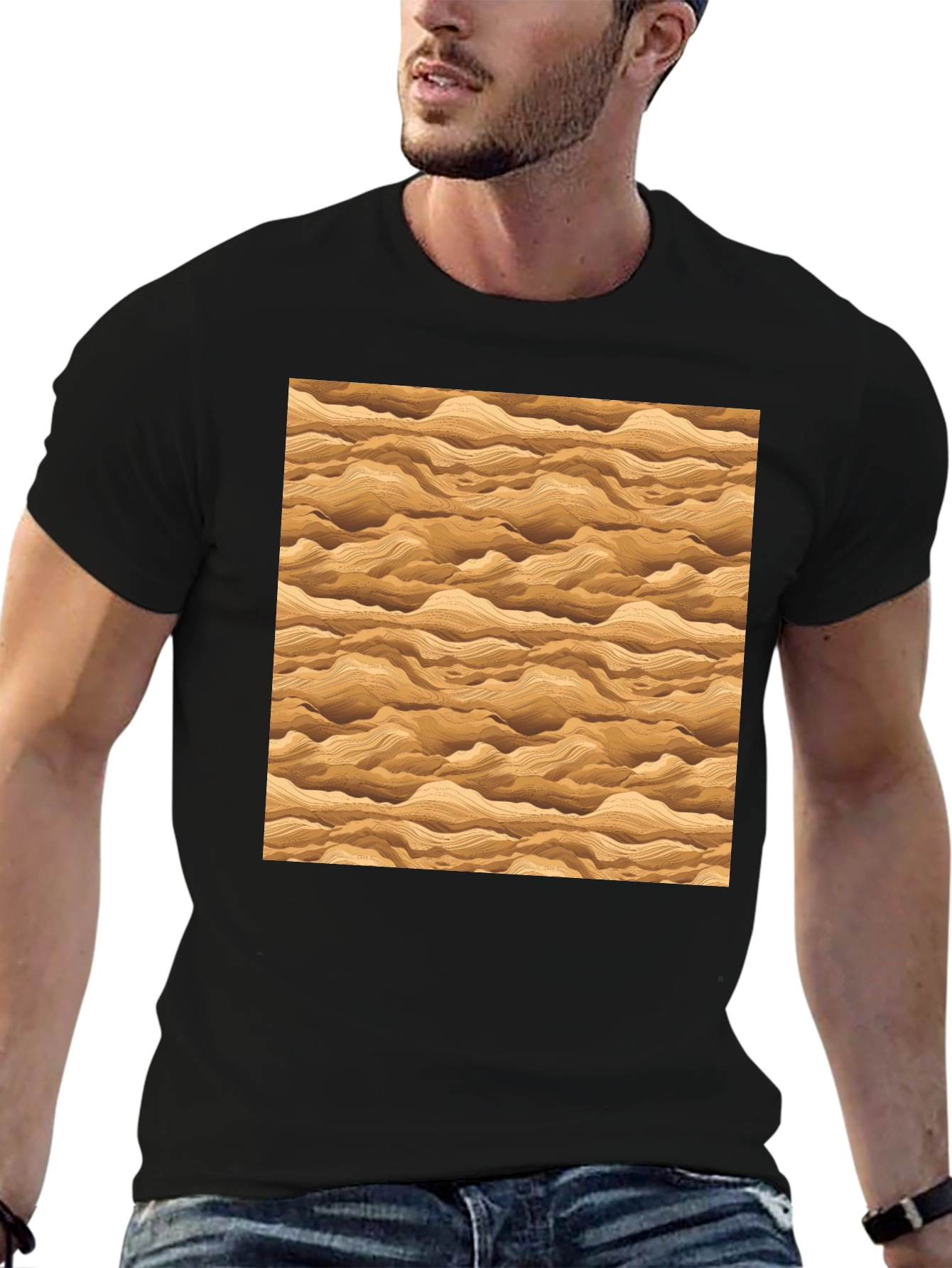 Wavy Sand Pattern T-Shirt