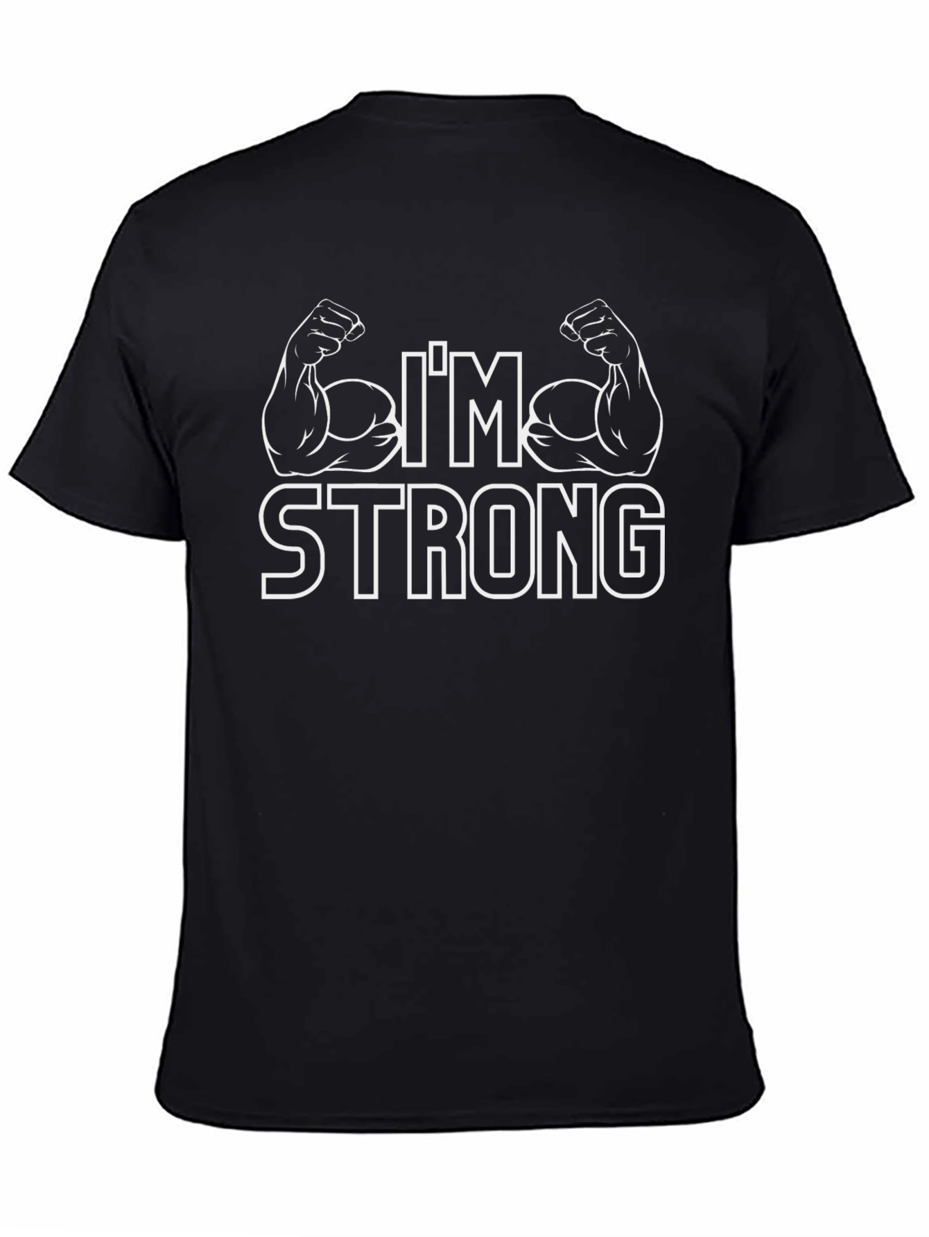 Im Strong Graphic T-Shirt - Black Muscled Design