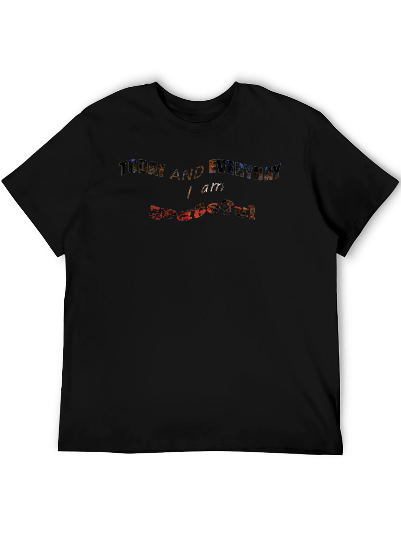 Grateful Everyday Graphic Black Tee