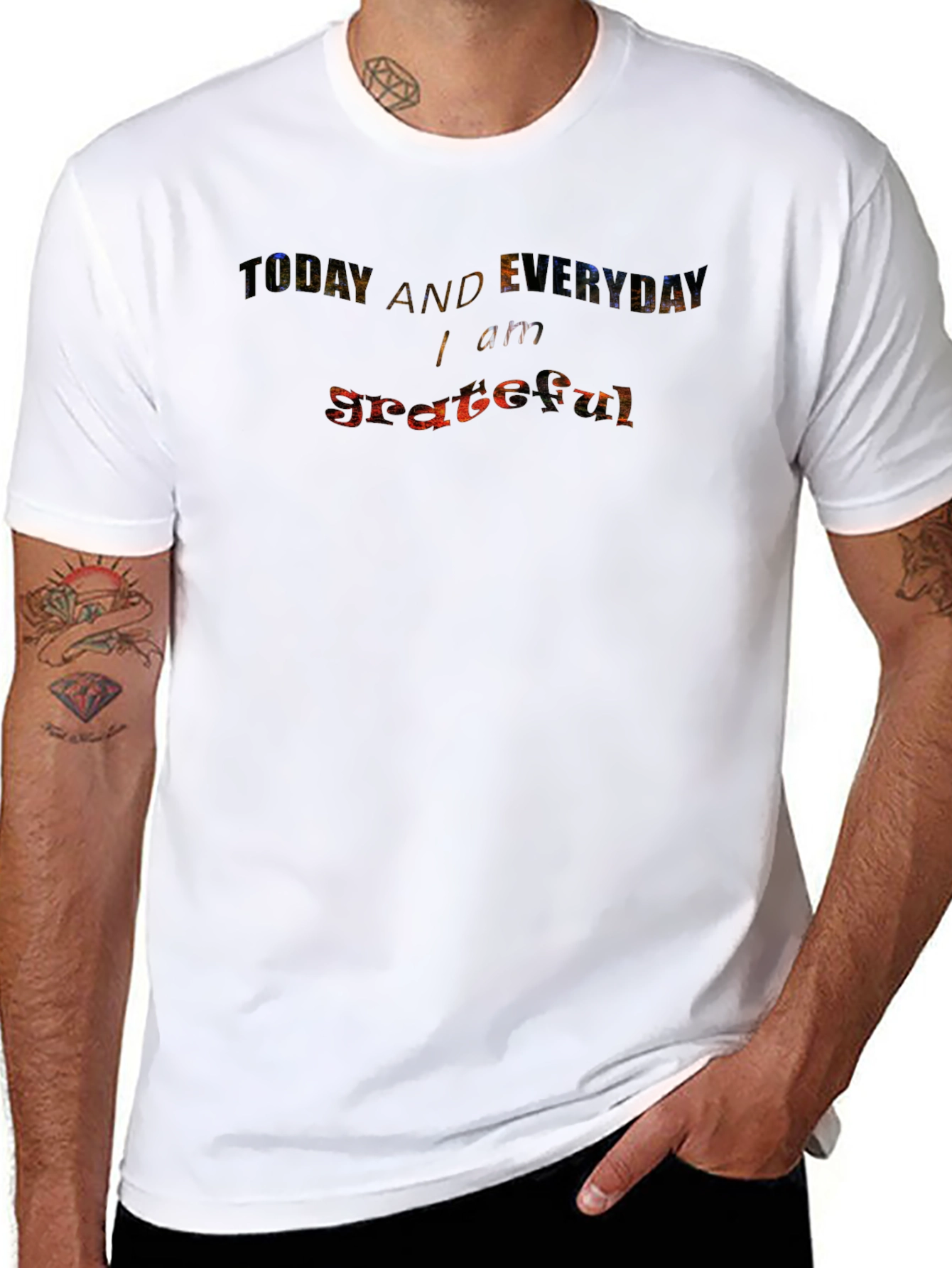 Grateful Everyday Graphic Black Tee