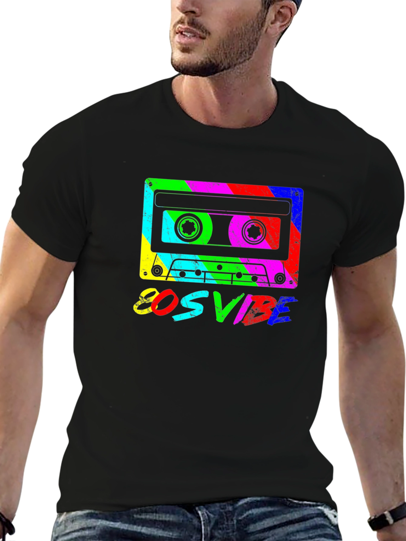 Retro 80s Vibe Cassette Tape Graphic Tee