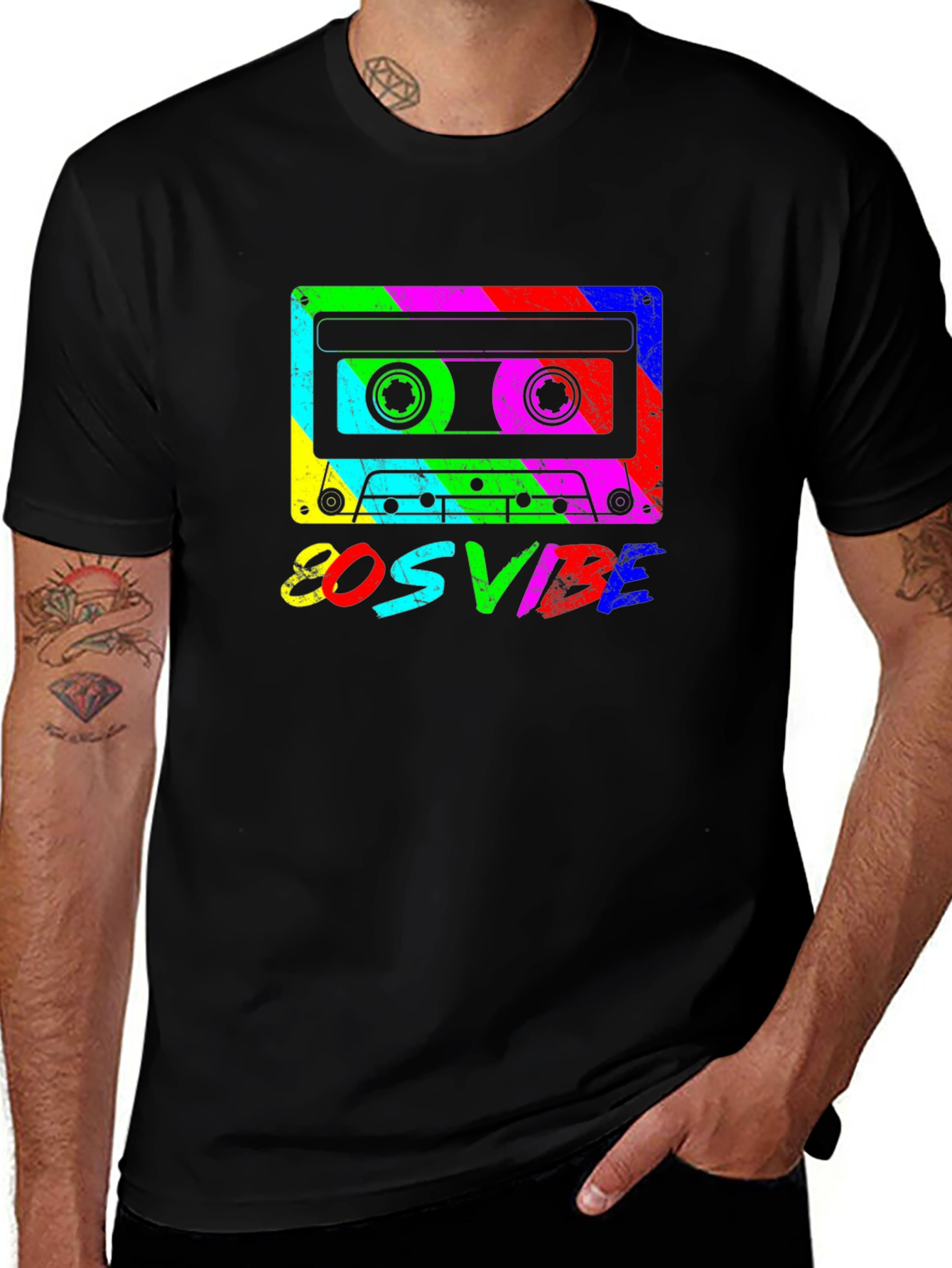 Retro 80s Vibe Cassette Tape Graphic Tee