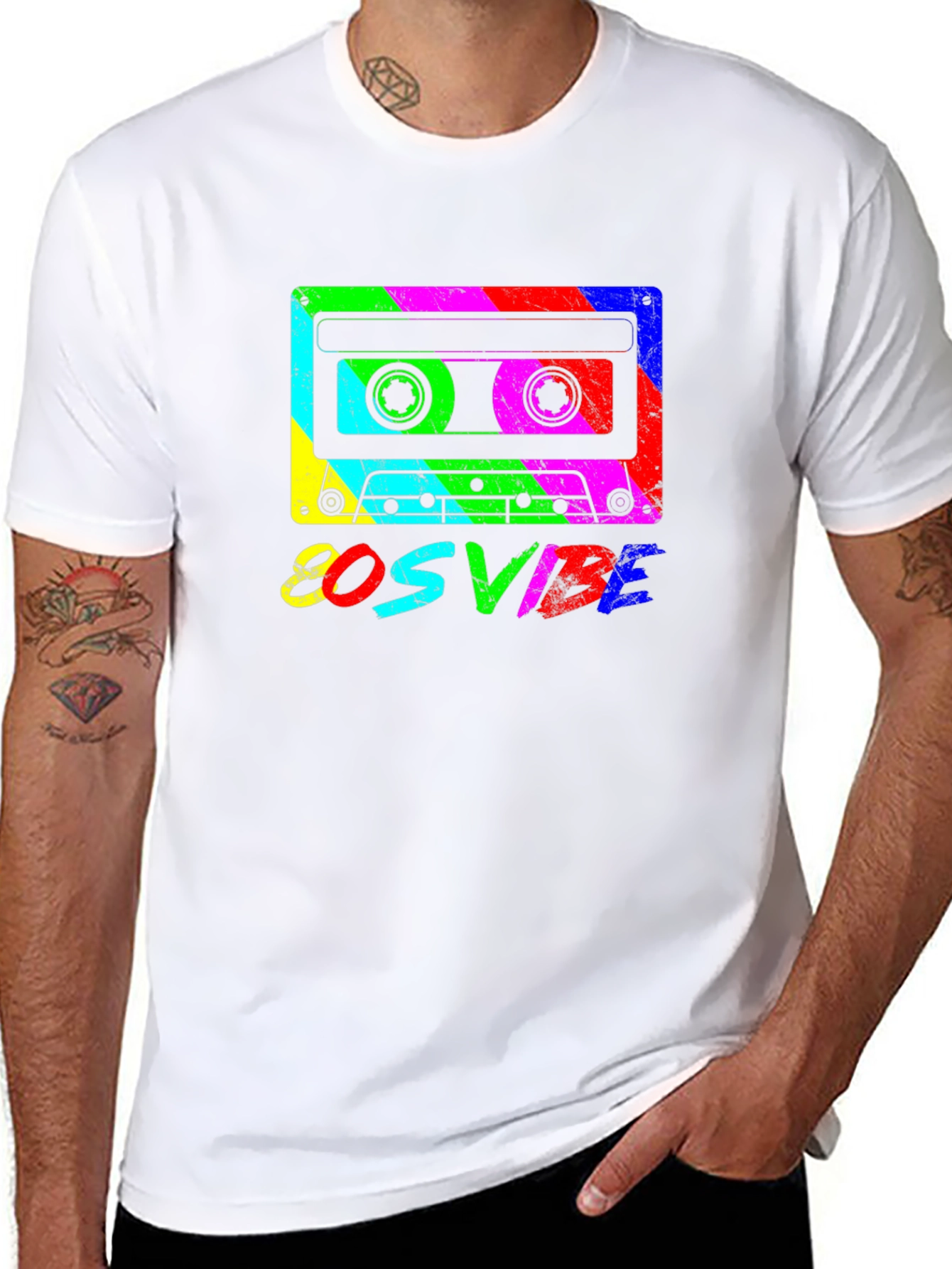 Retro 80s Vibe Cassette Tape Graphic Tee
