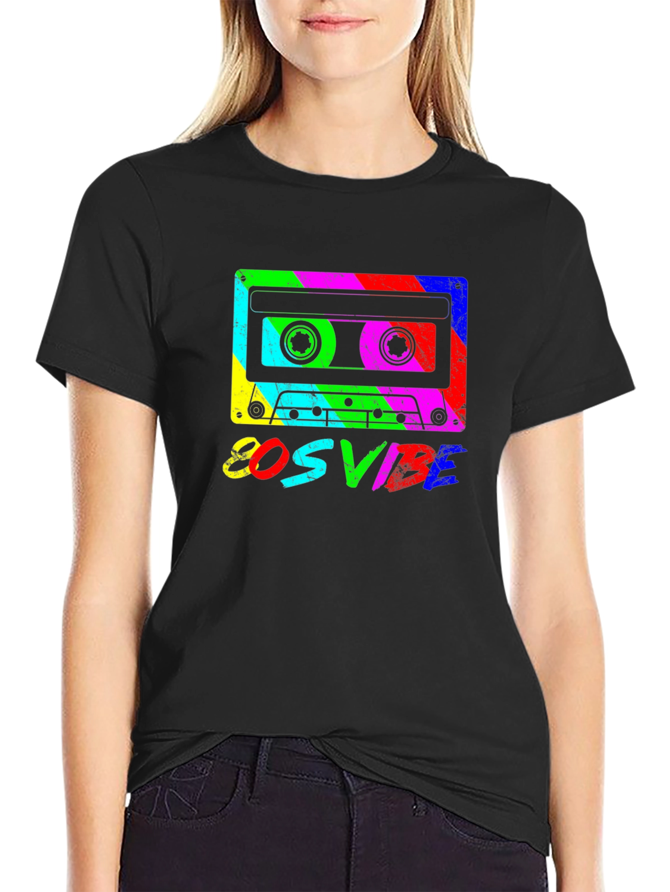 Retro 80s Vibe Cassette Tape Graphic Tee