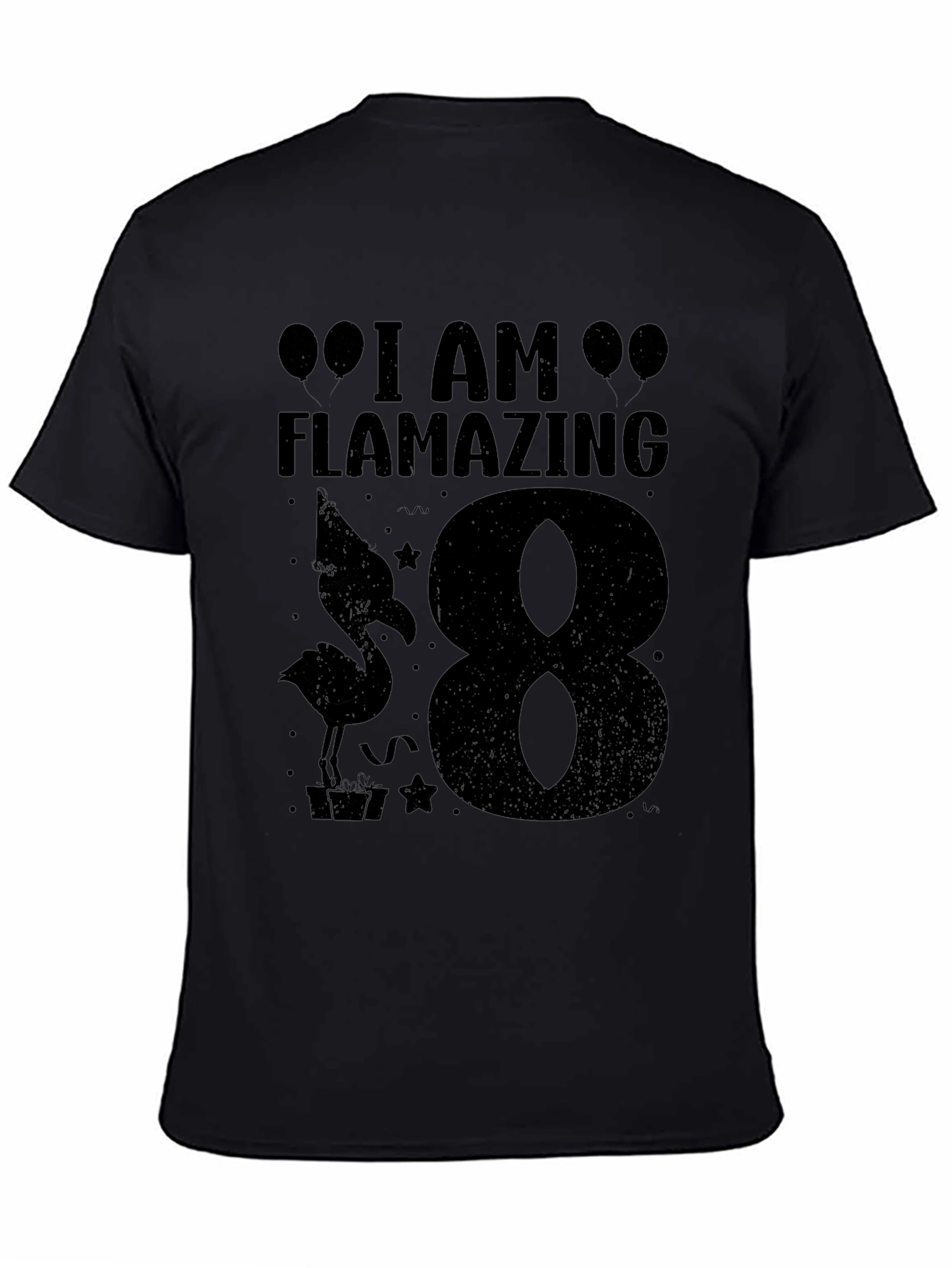 Flamazing 8th Birthday T-Shirt - Black