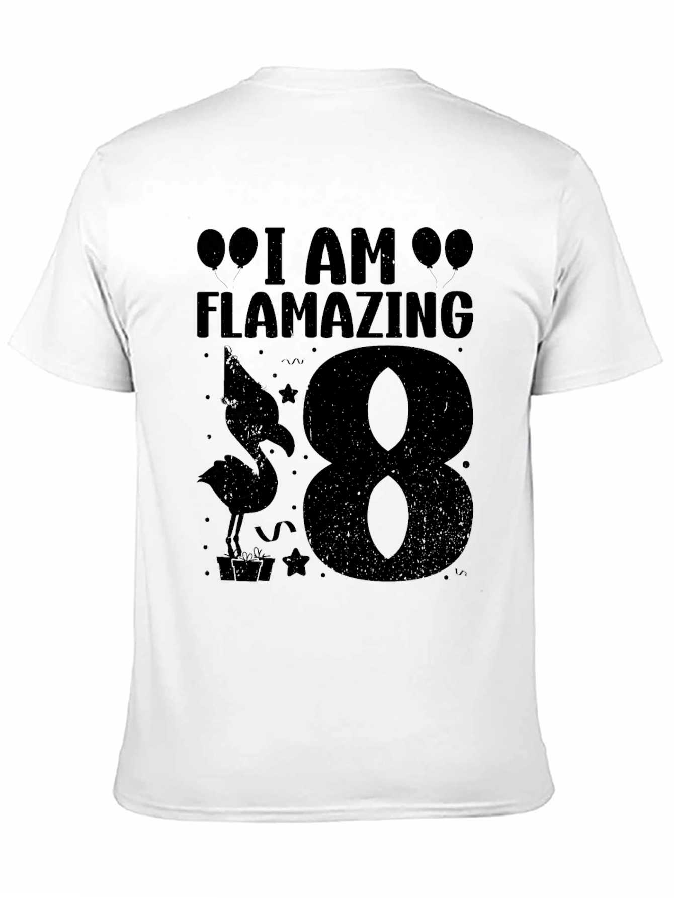 Flamazing 8th Birthday T-Shirt - Black
