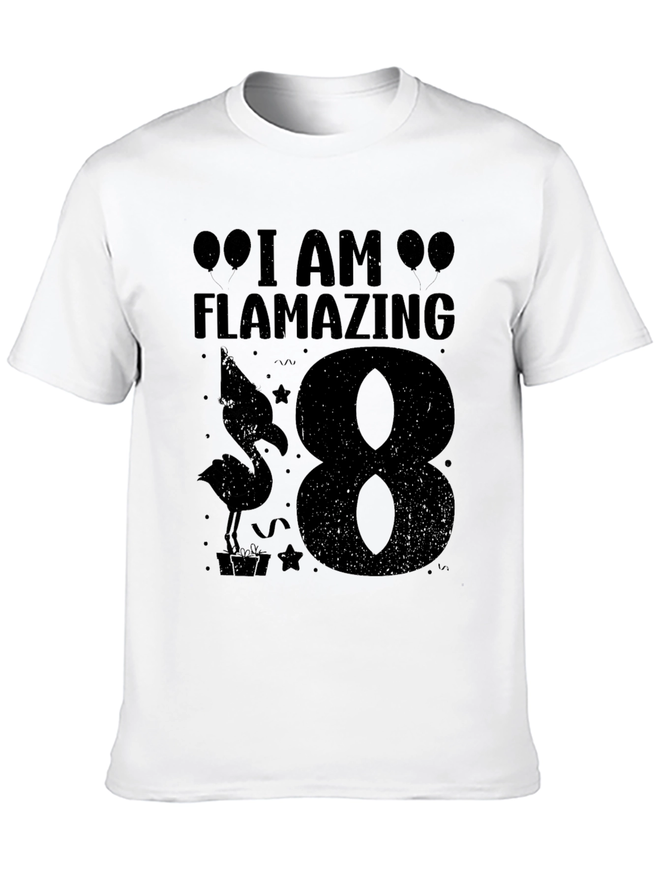 Flamazing 8th Birthday T-Shirt - Black
