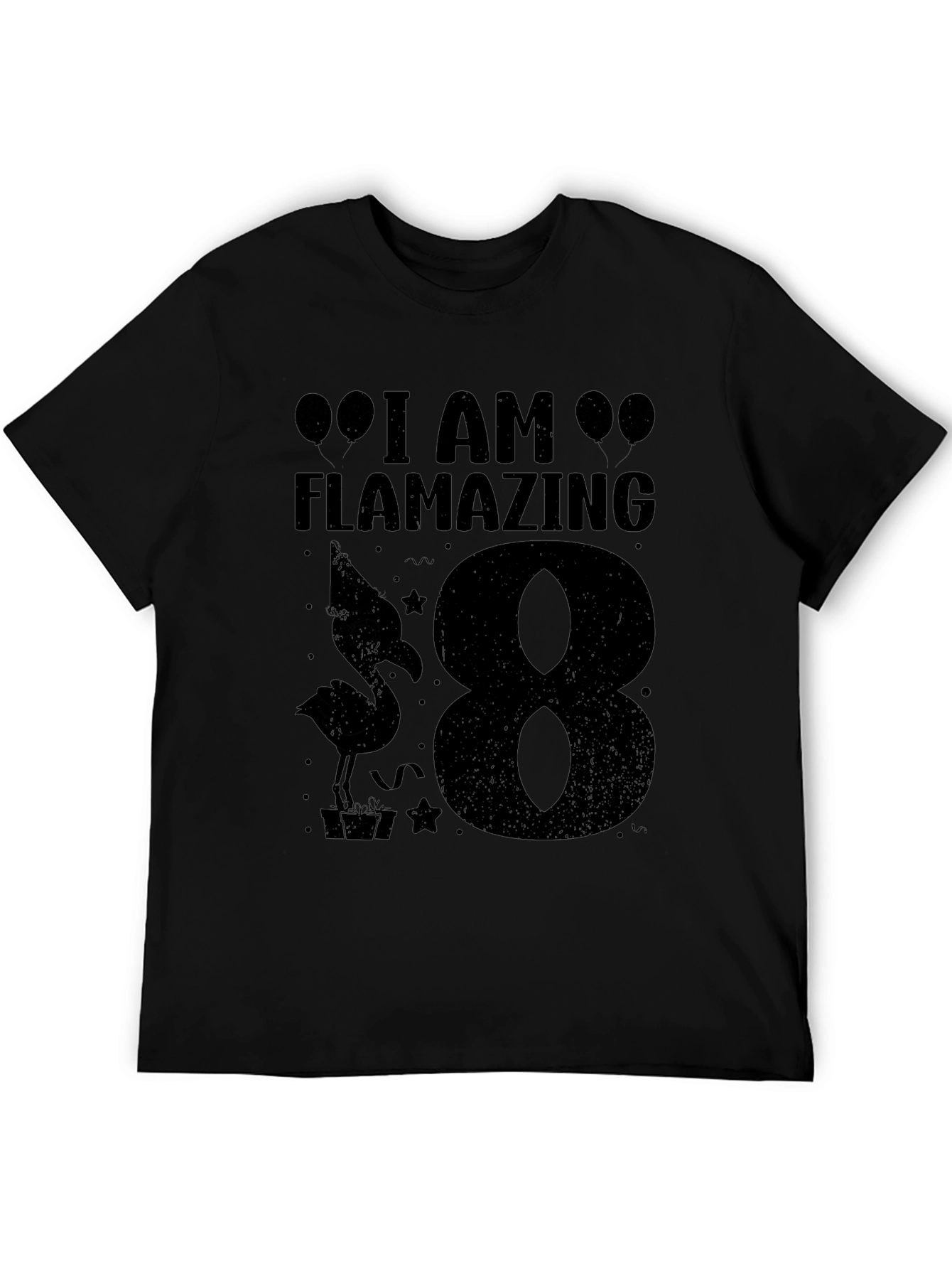 Flamazing 8th Birthday T-Shirt - Black