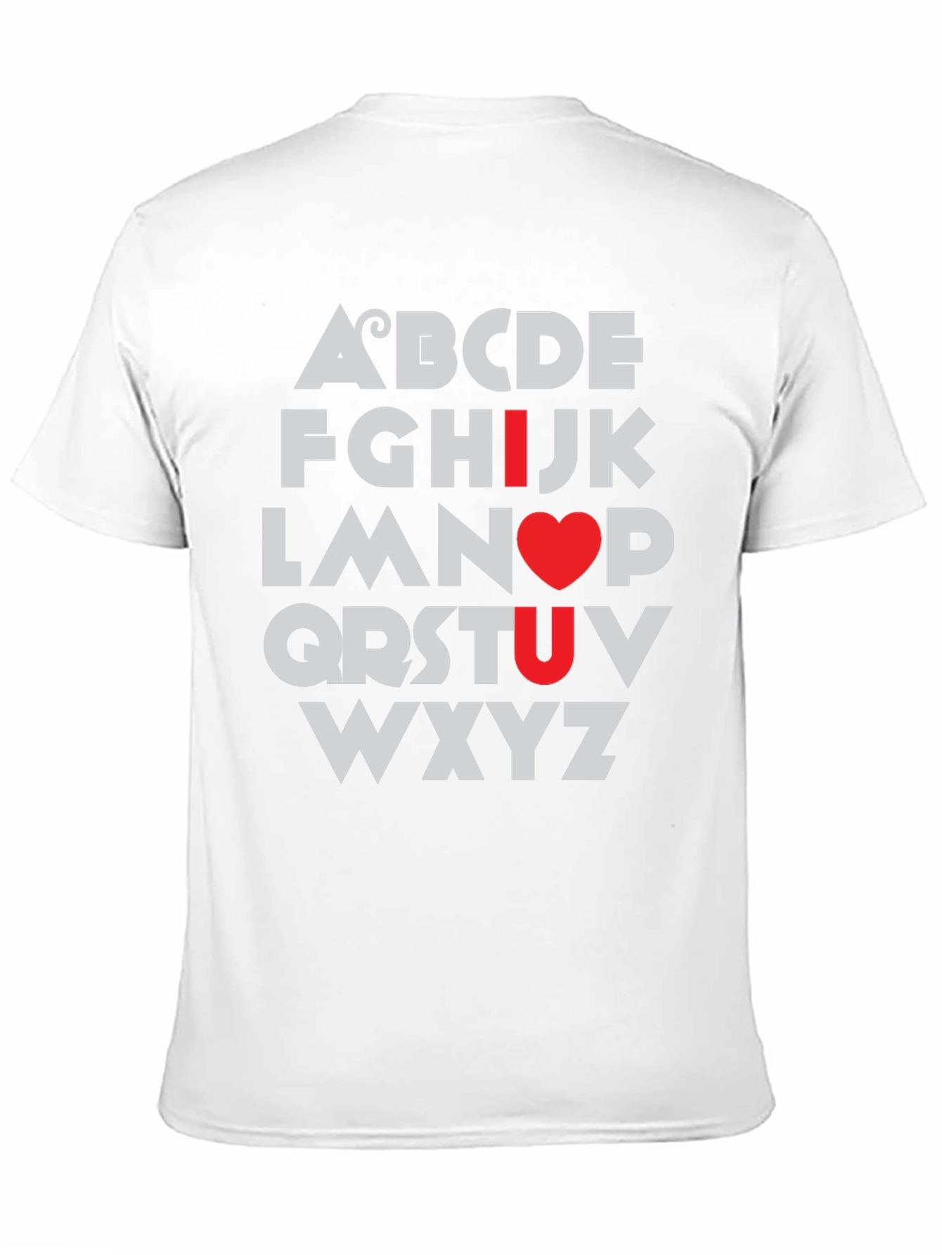 I Heart U Alphabet Graphic T-Shirt