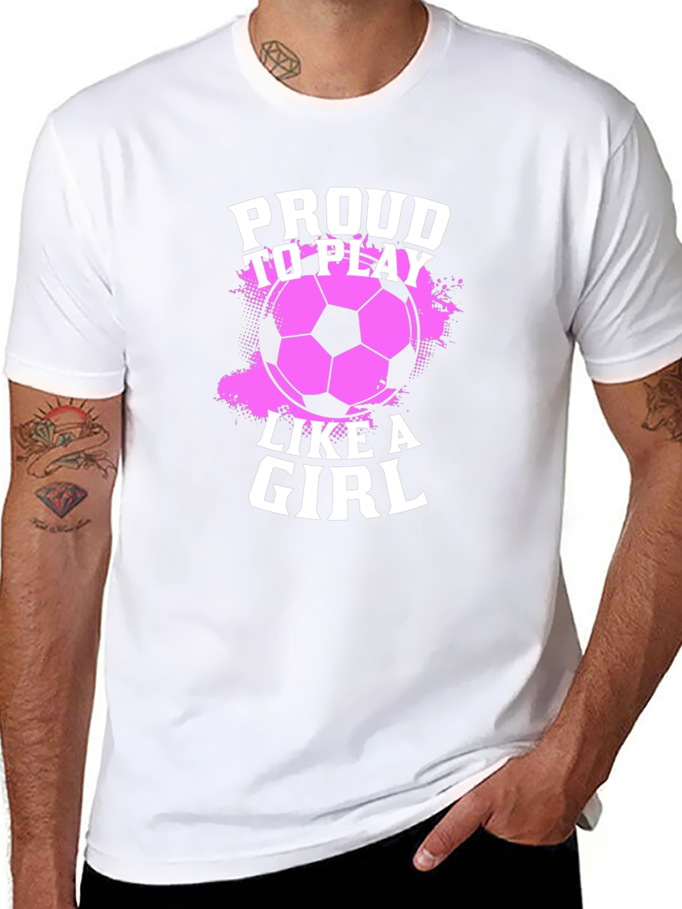 Proud to Play Like a Girl Soccer Graphic T-Shirt