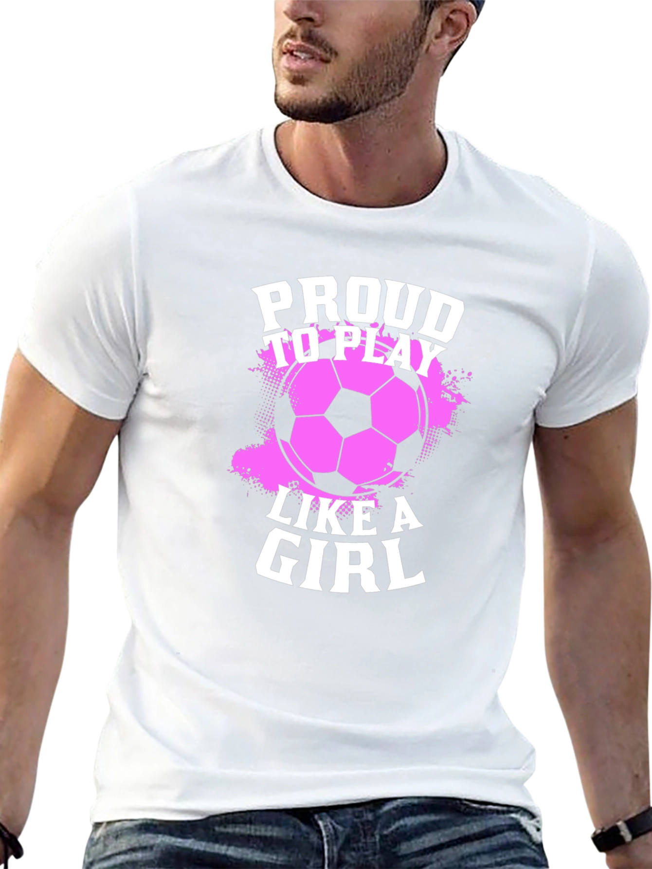 Proud to Play Like a Girl Soccer Graphic T-Shirt