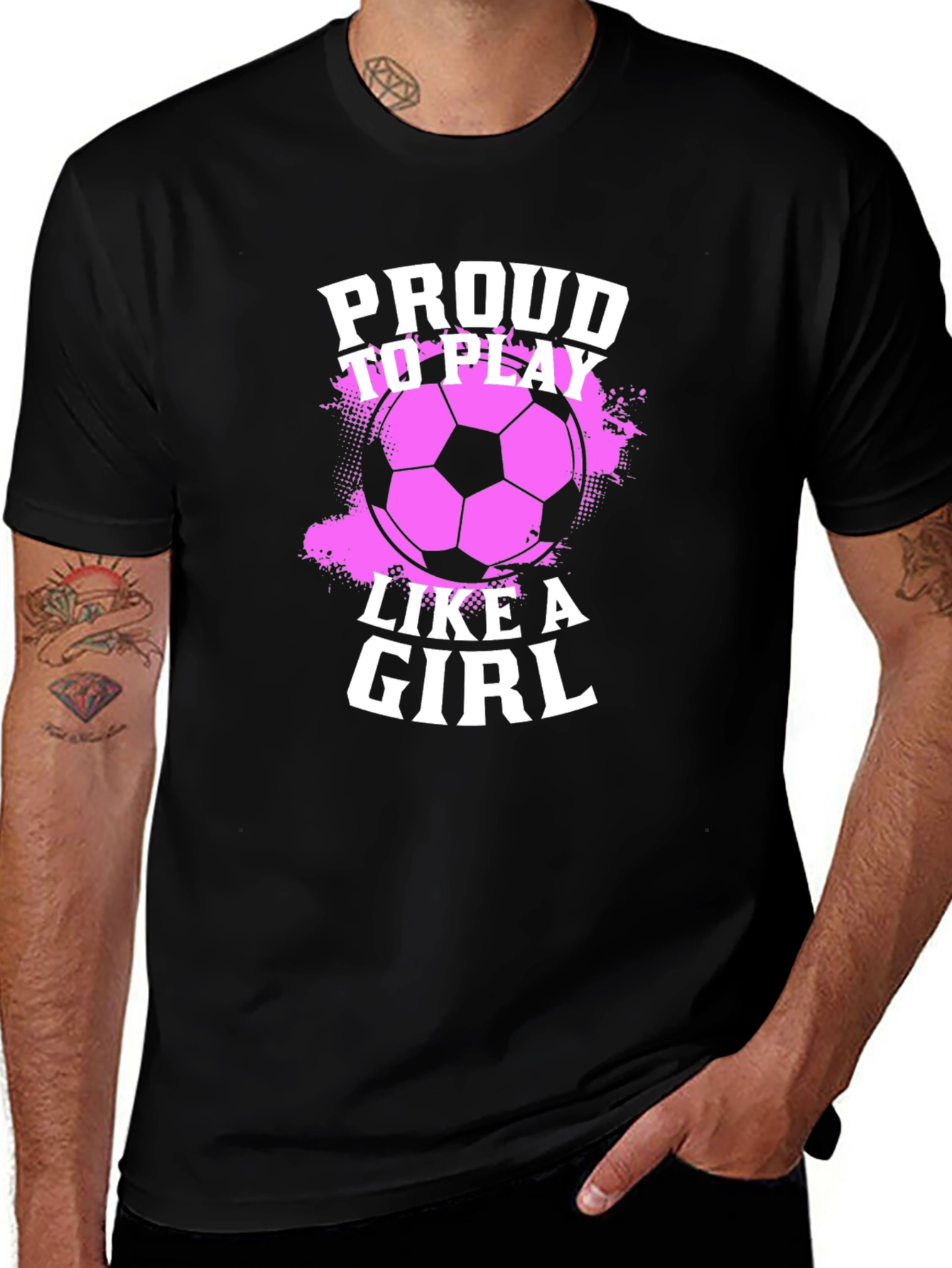 Proud to Play Like a Girl Soccer Graphic T-Shirt
