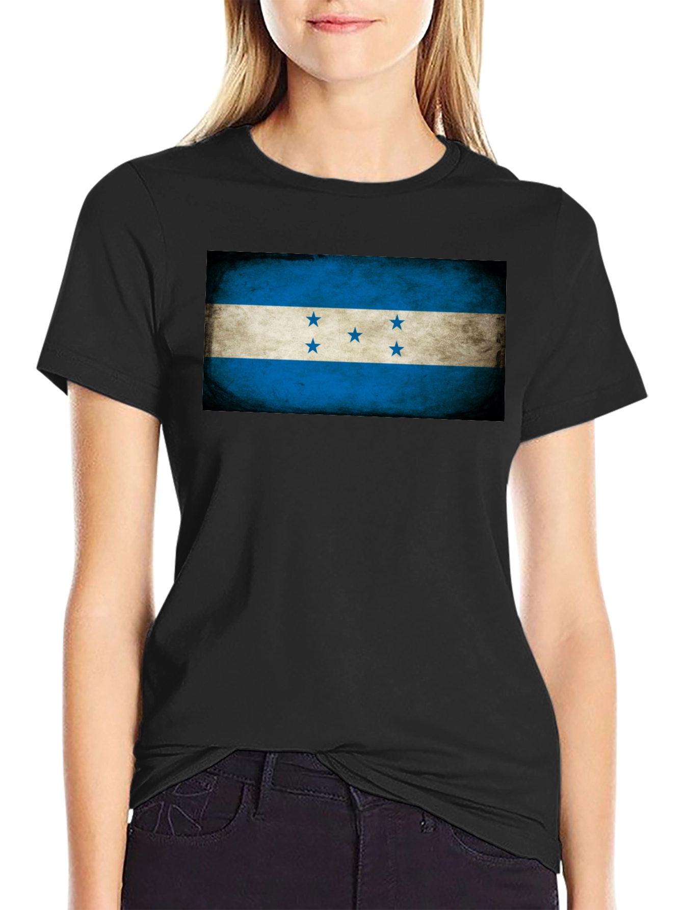 Honduras Flag T-Shirt - Distressed Graphic Tee
