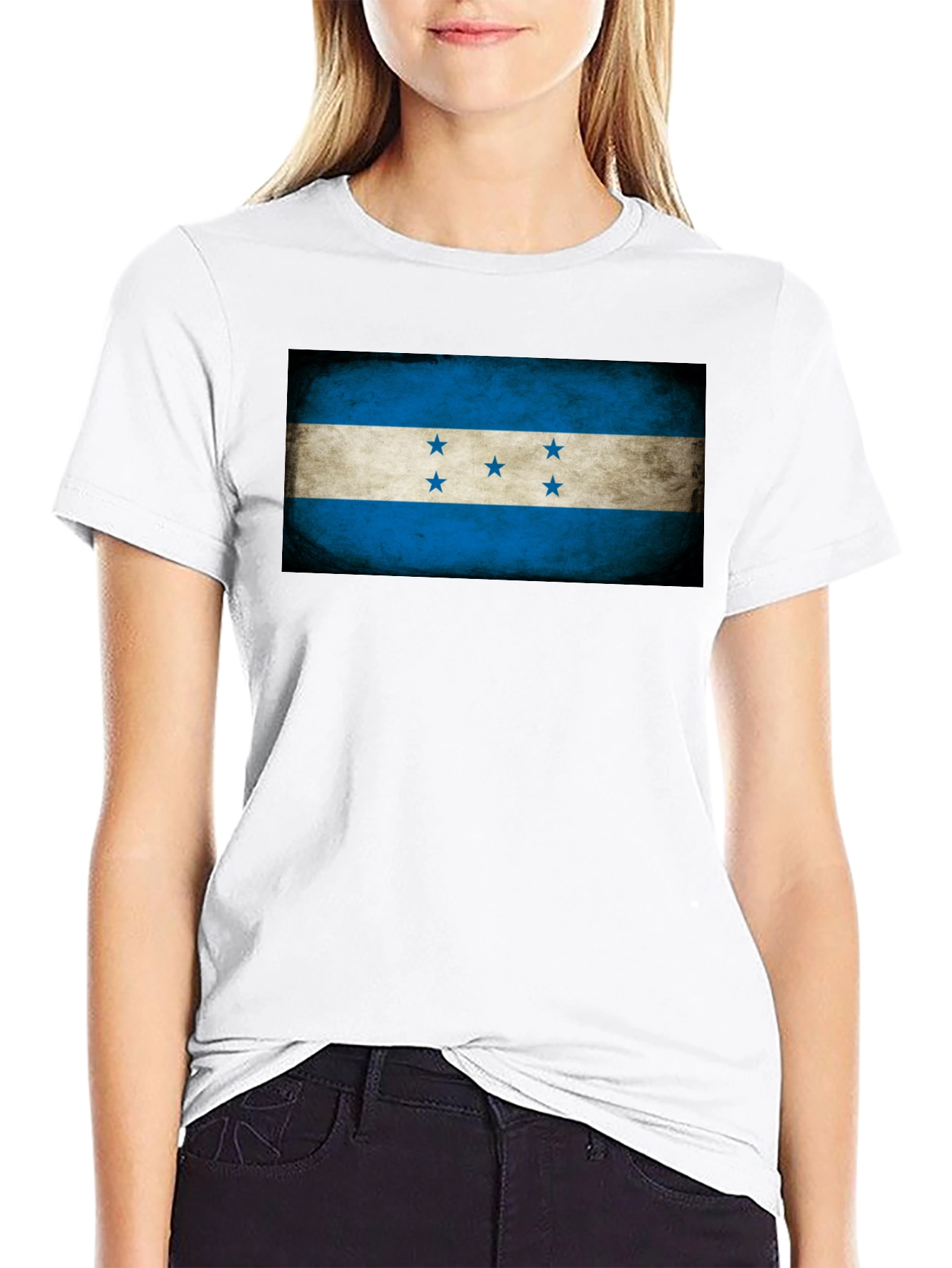 Honduras Flag T-Shirt - Distressed Graphic Tee