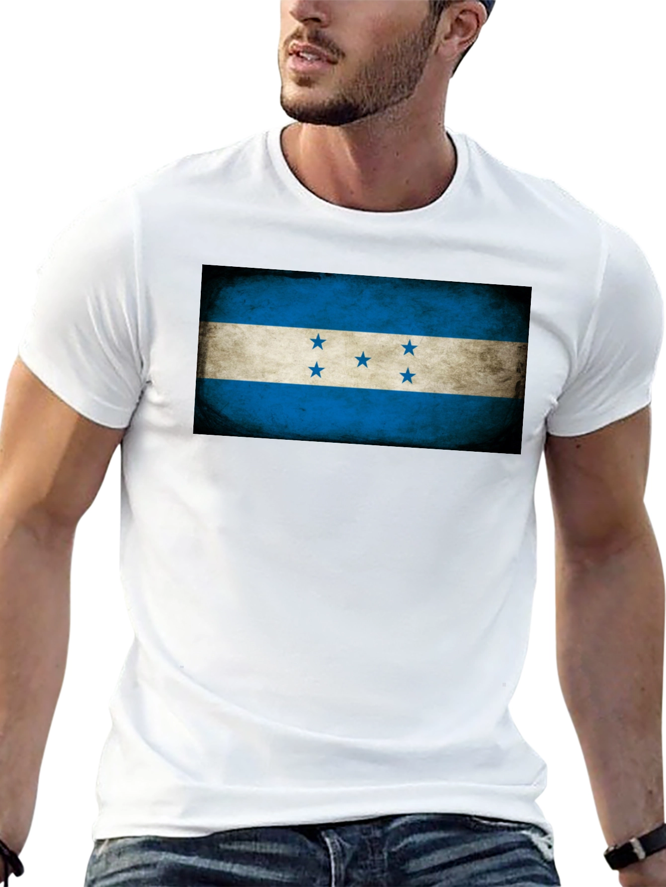 Honduras Flag T-Shirt - Distressed Graphic Tee