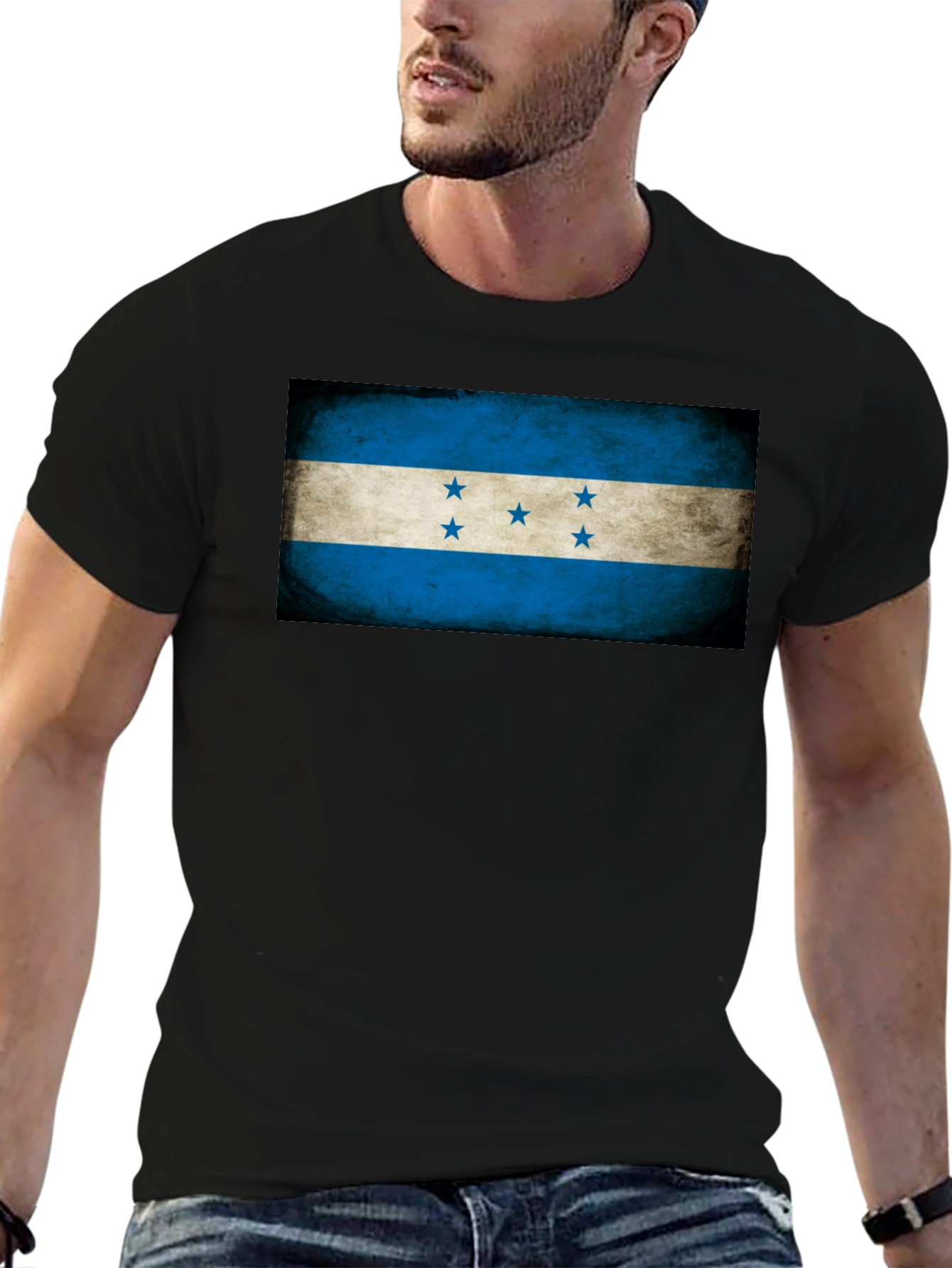Honduras Flag T-Shirt - Distressed Graphic Tee